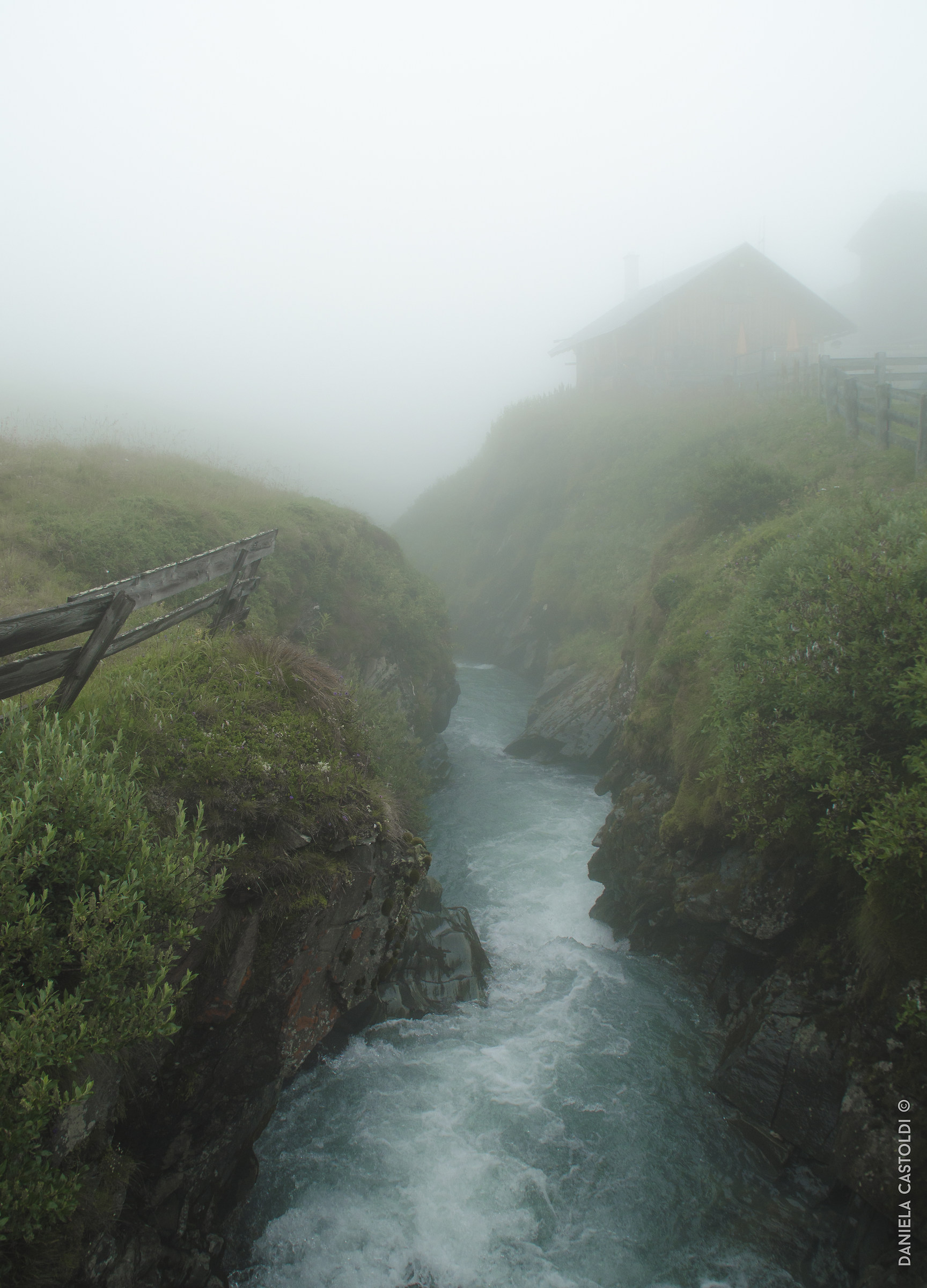 River through the fog