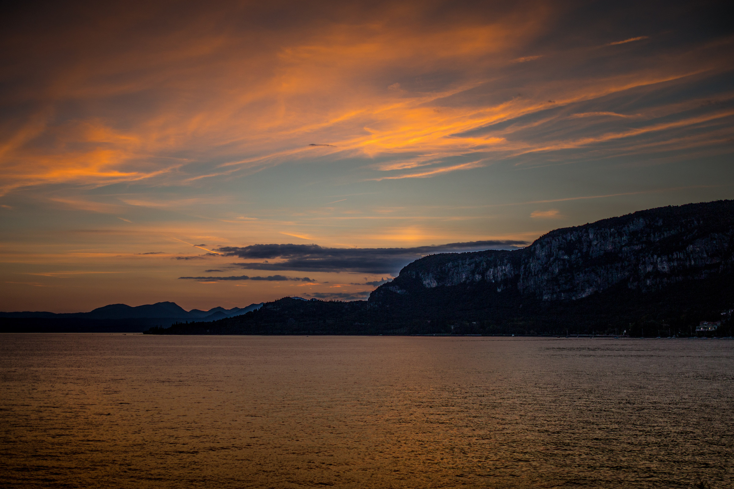 sunset on Lake Garda