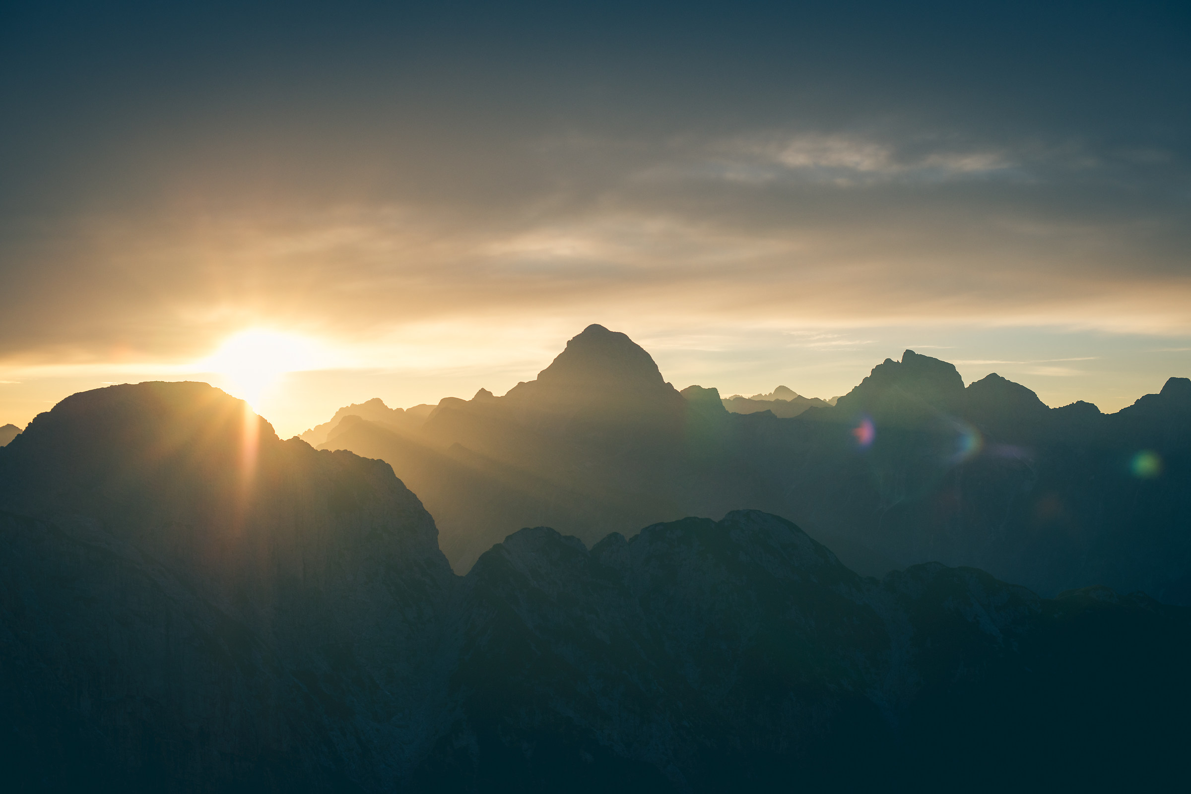 Sunrise in the Julian Alps