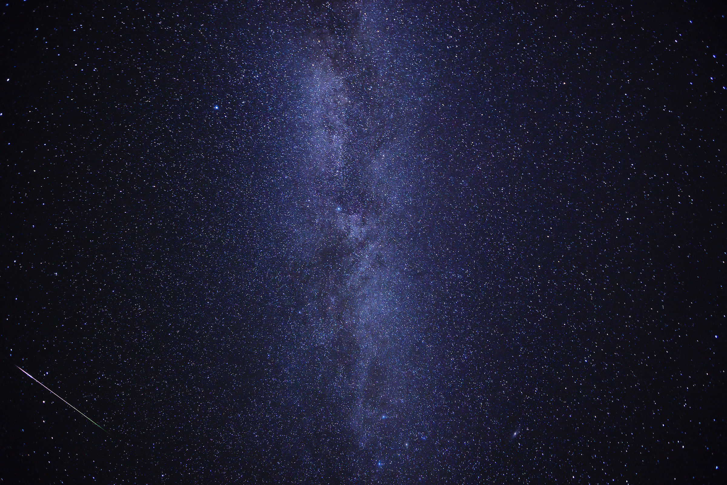 Milky Way with shooting star