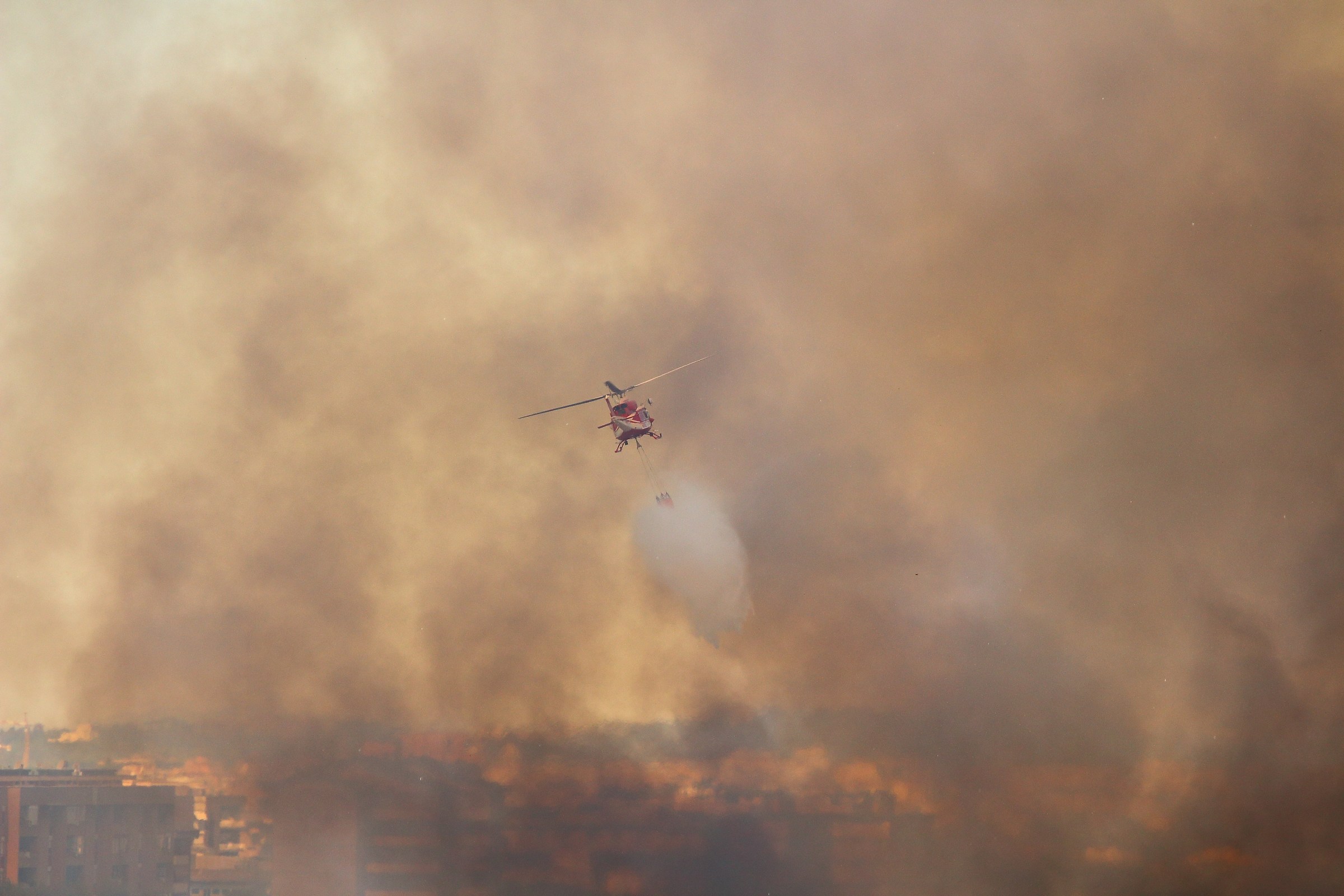 Intervention of the fire brigade fire cinecittà