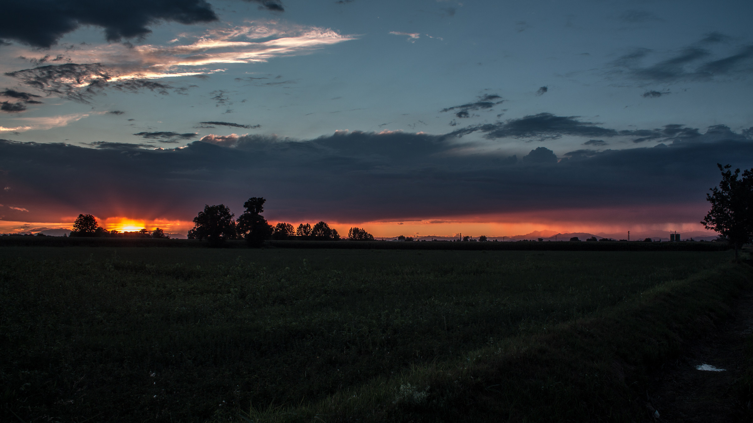 Sunsets in the Po valley