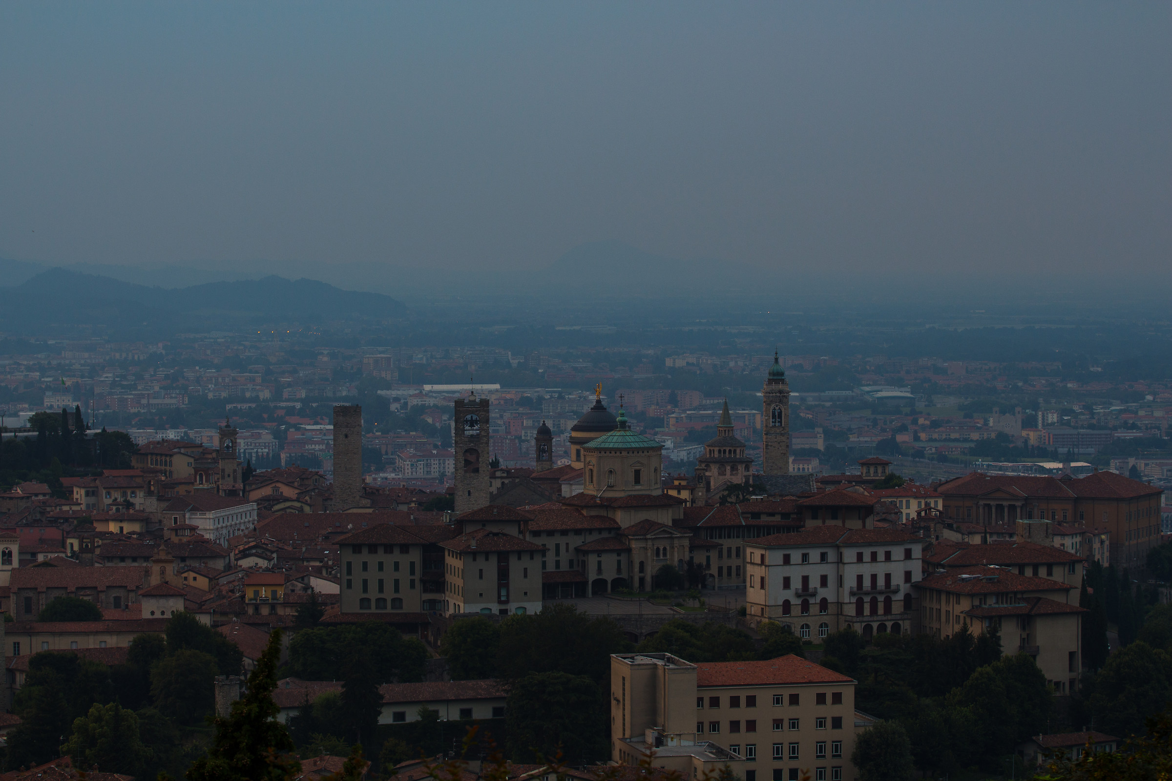 Bergamo high view from San Vigilio