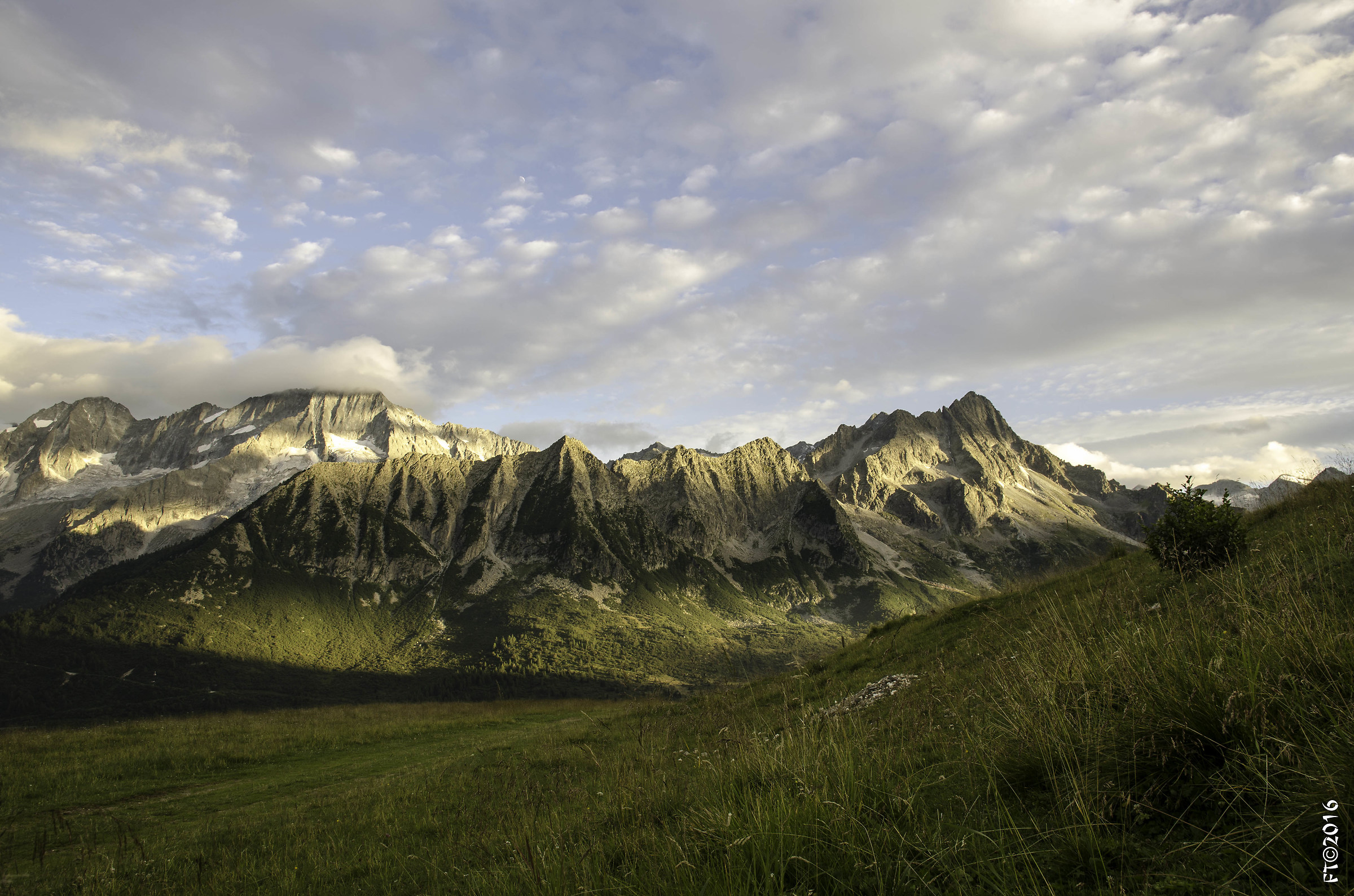 Passo del Tonale at sunset