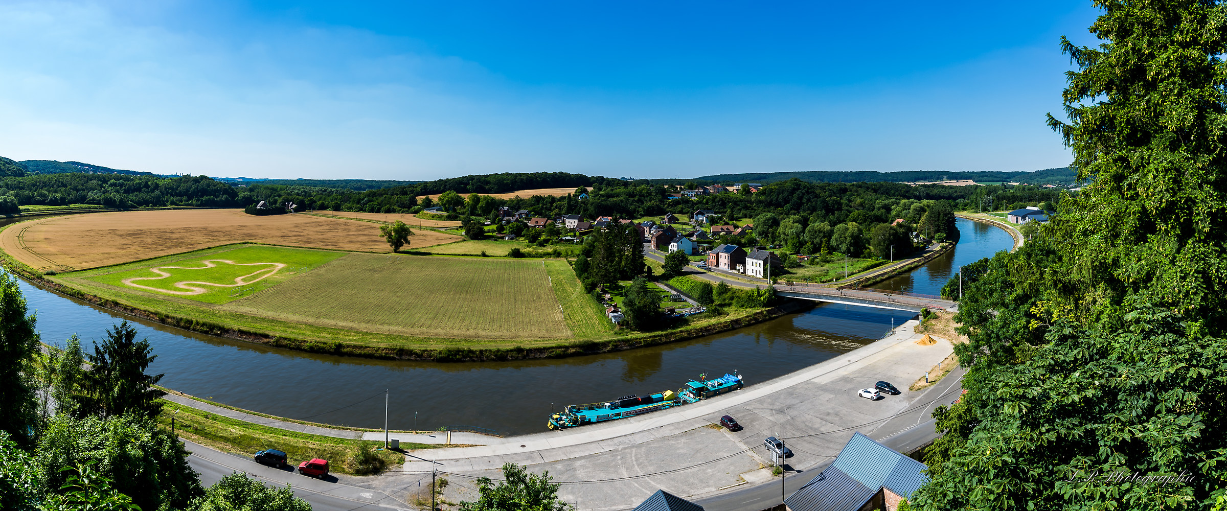 Abbaye de Floreffe (vista sulla Sambre) panorama