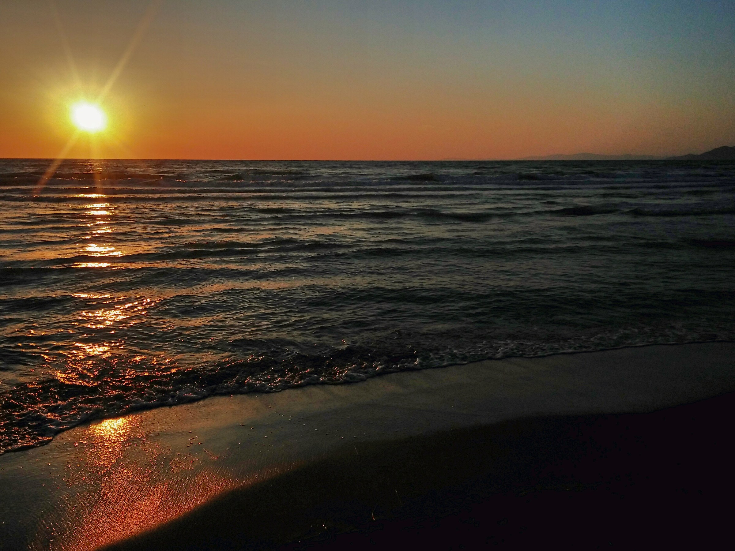 Sunset at the beach in Giannella