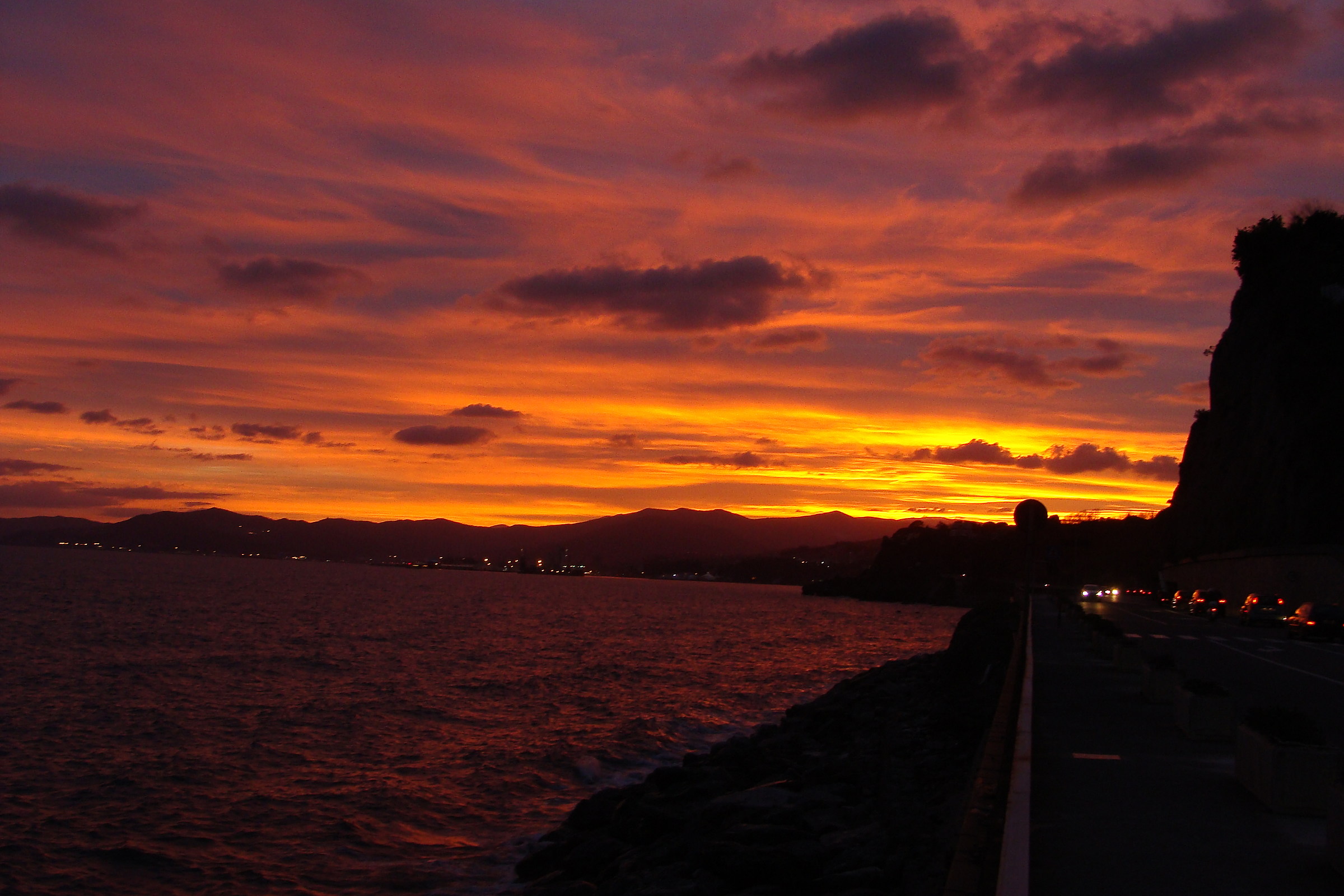 Tramonto a Celle ligure