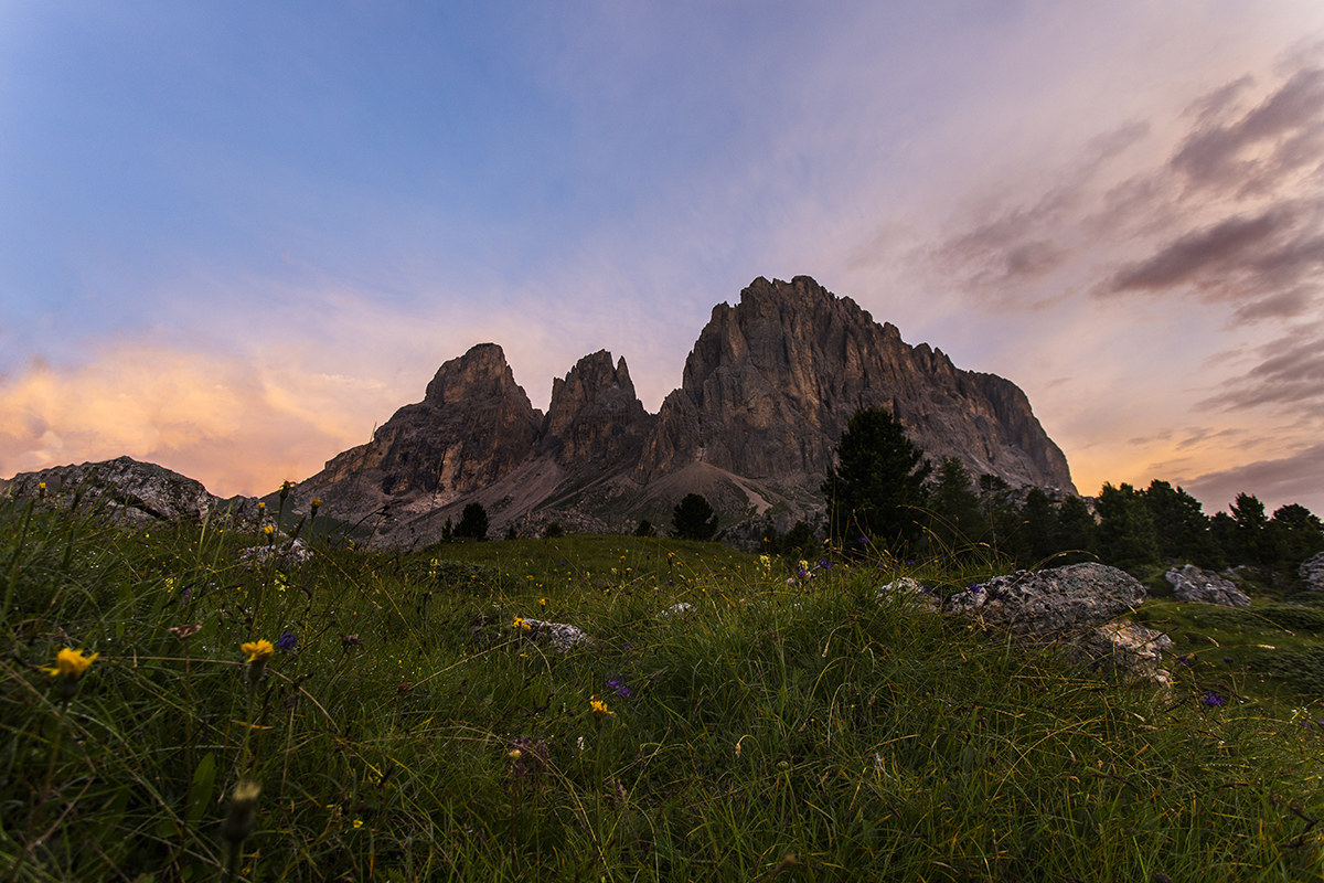 Alba alle pendici del Sassolungo