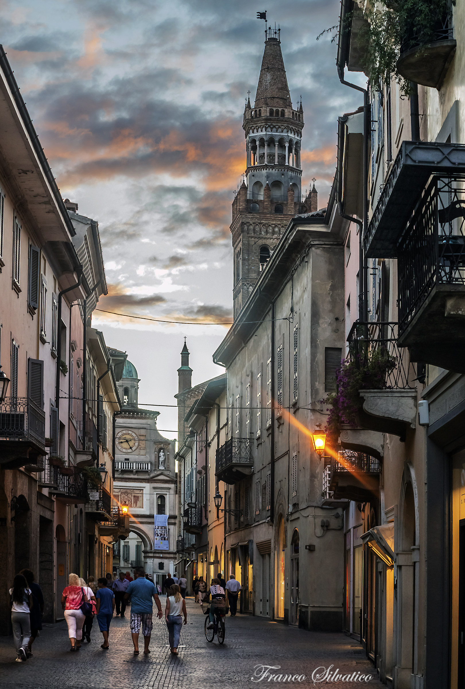 Sunset after a storm in Crema