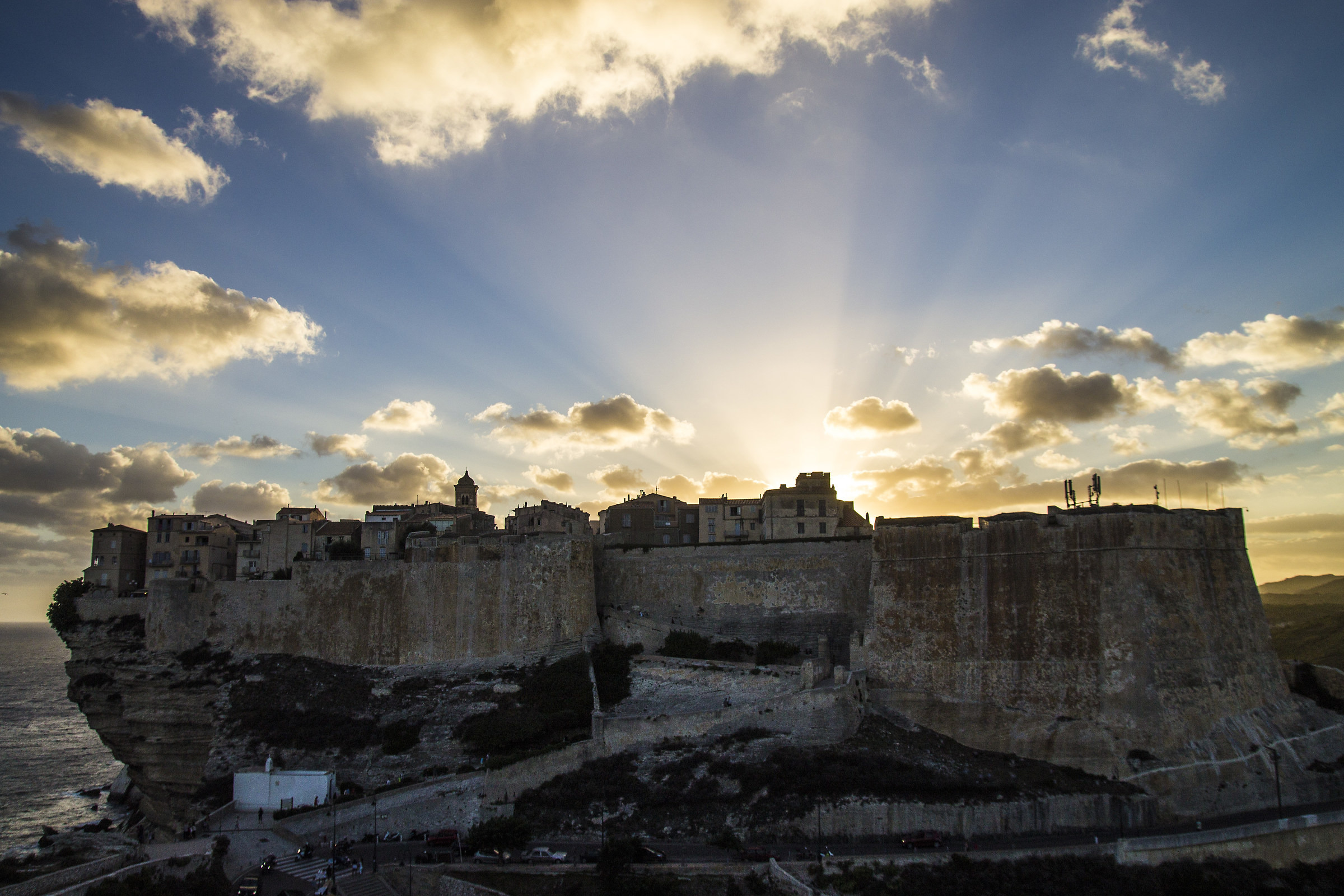 Bonifacio at sunset ...