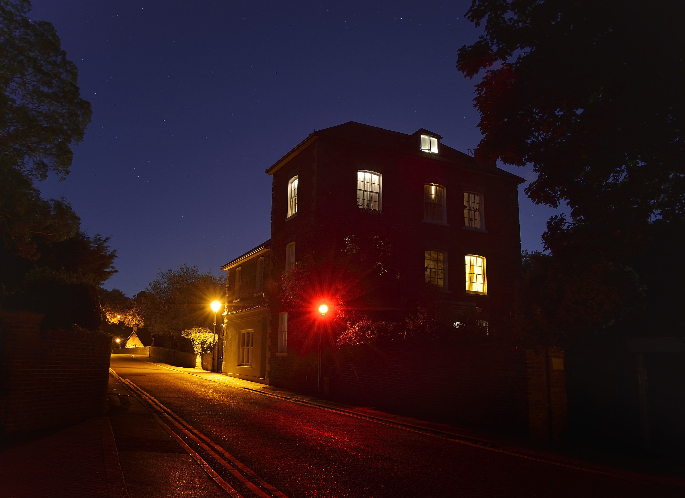 Red Light, at Night...