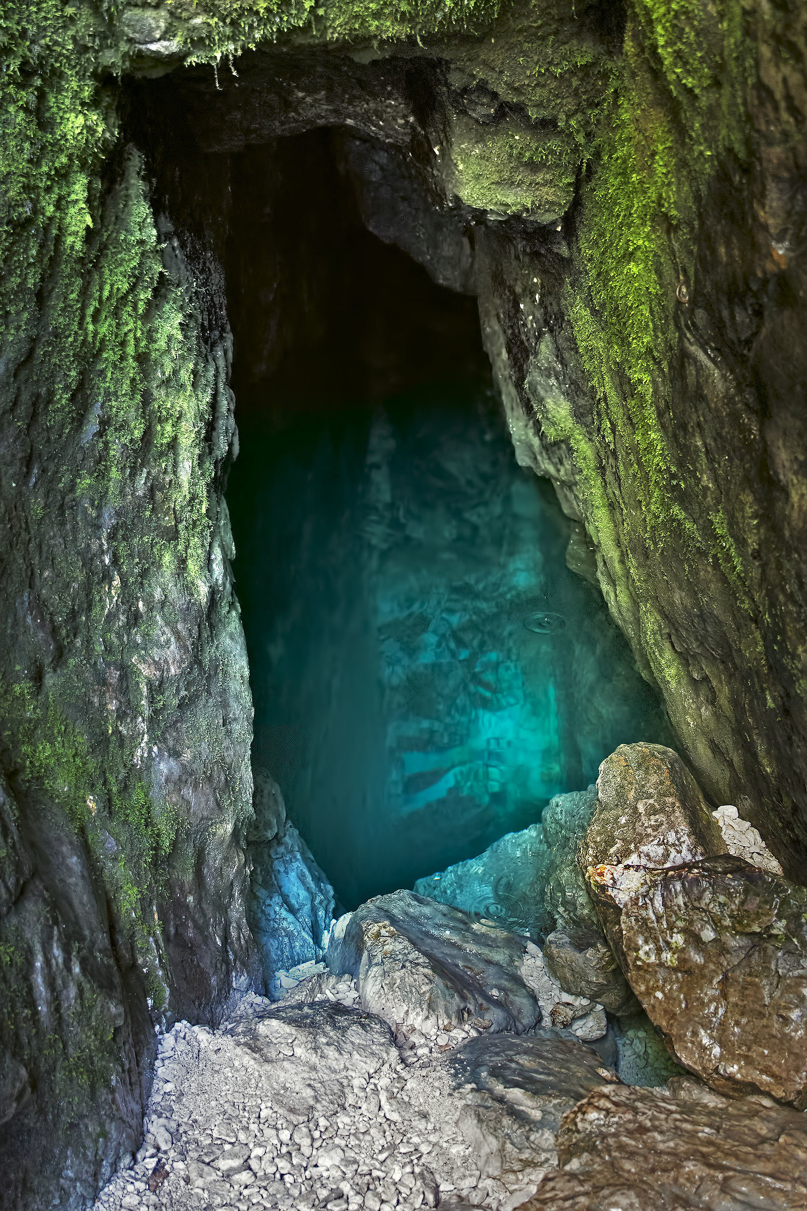 A drop into the river