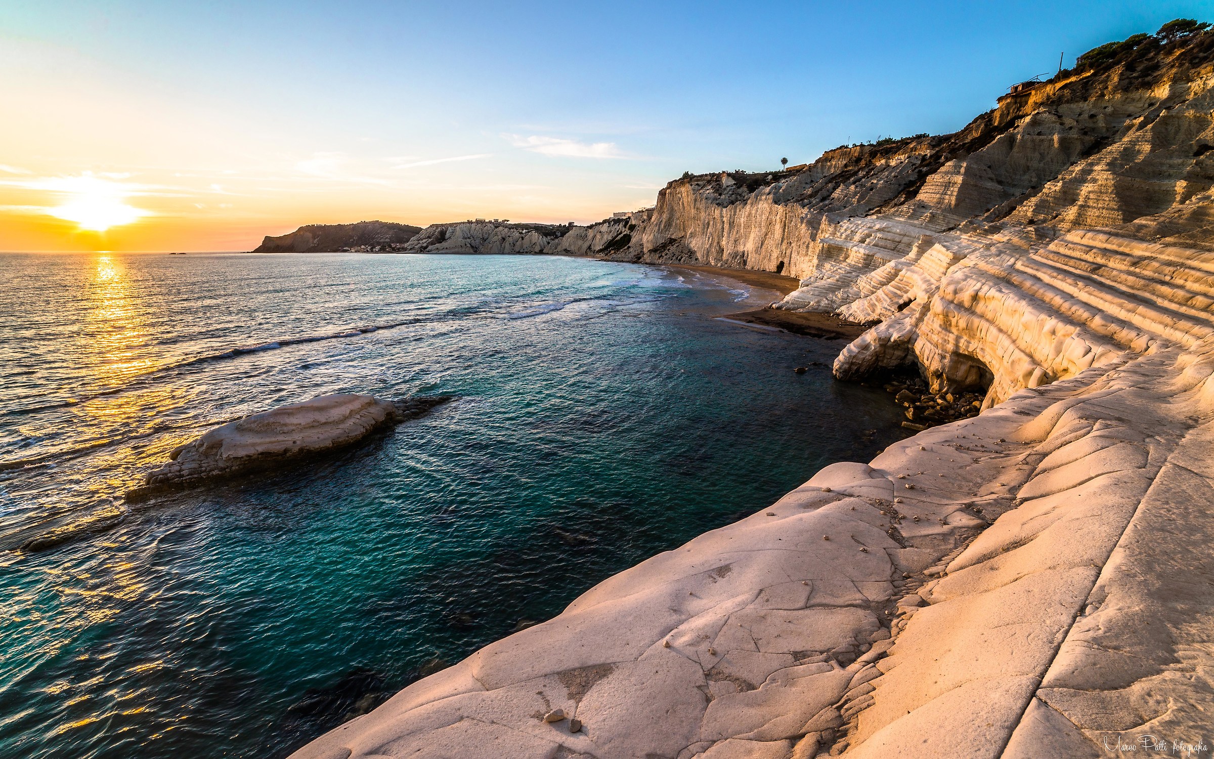 Scala dei turchi sunset