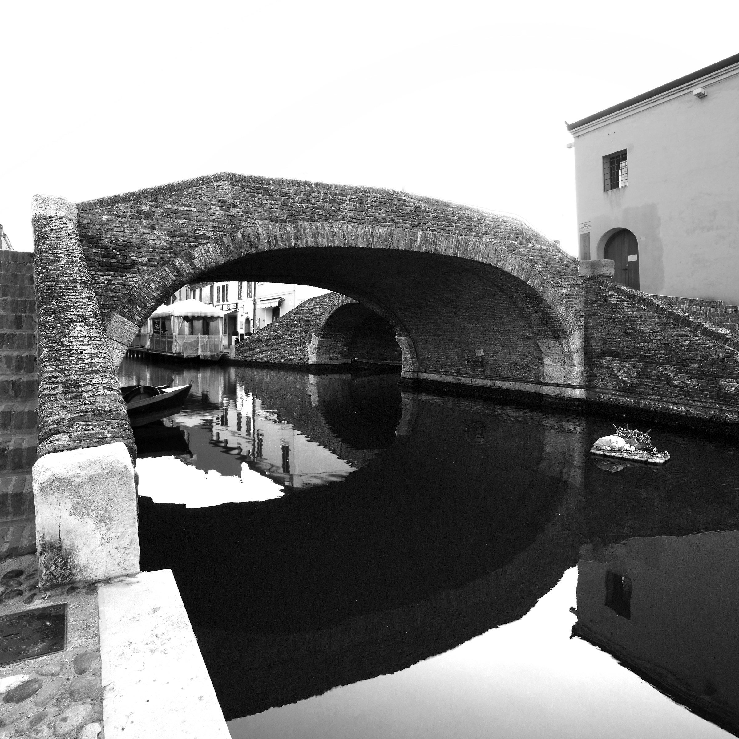 Comacchio the bridge and its reflections