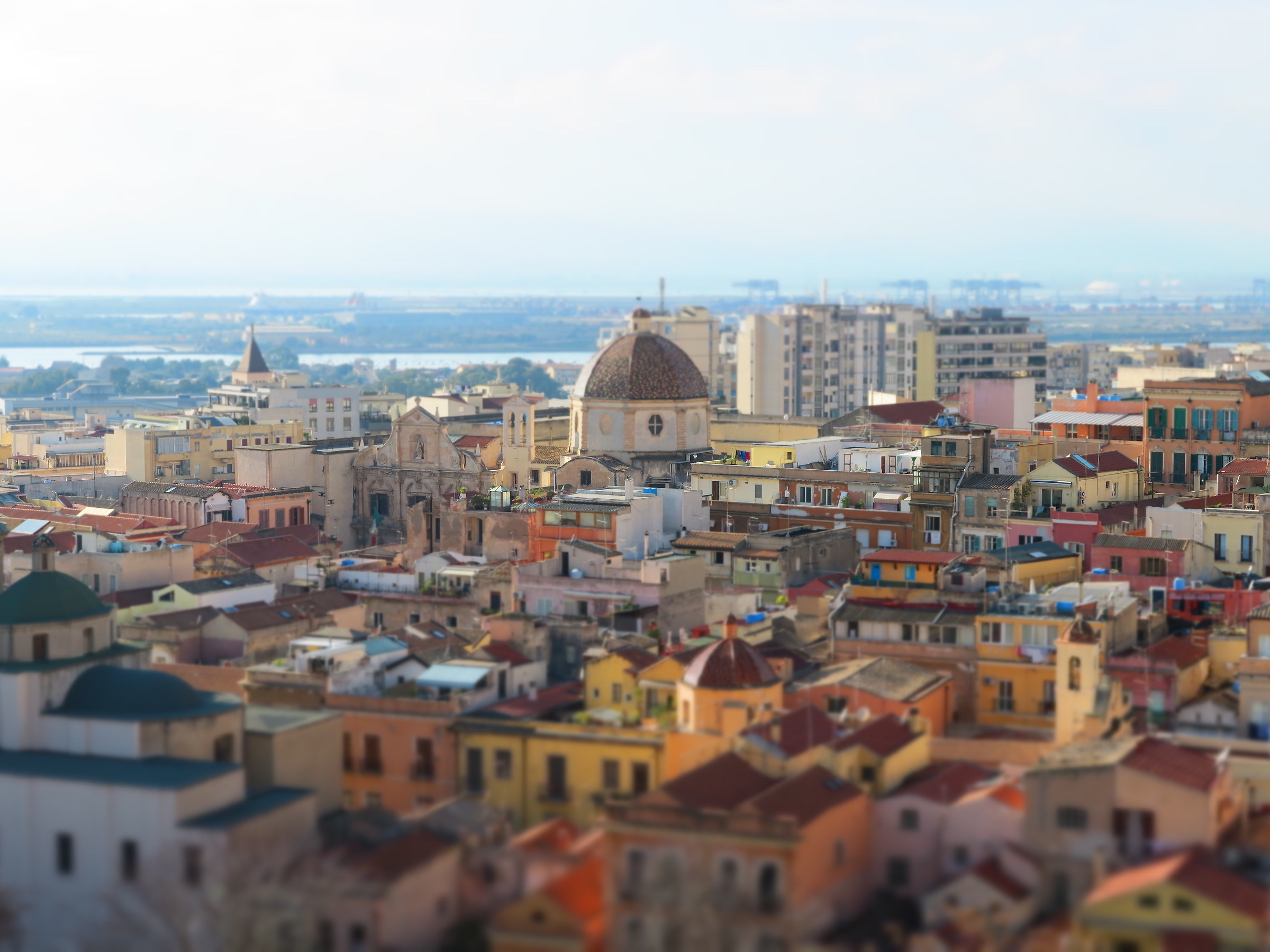overlooking the city of Cagliari