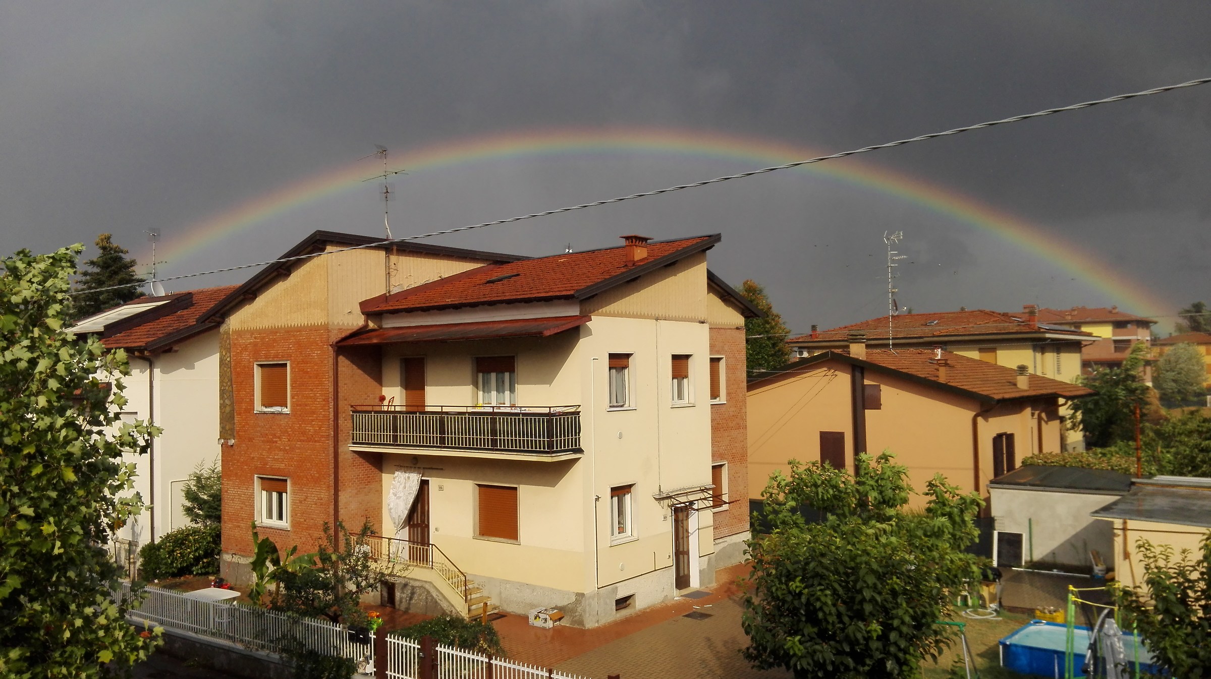 a rainbow roof