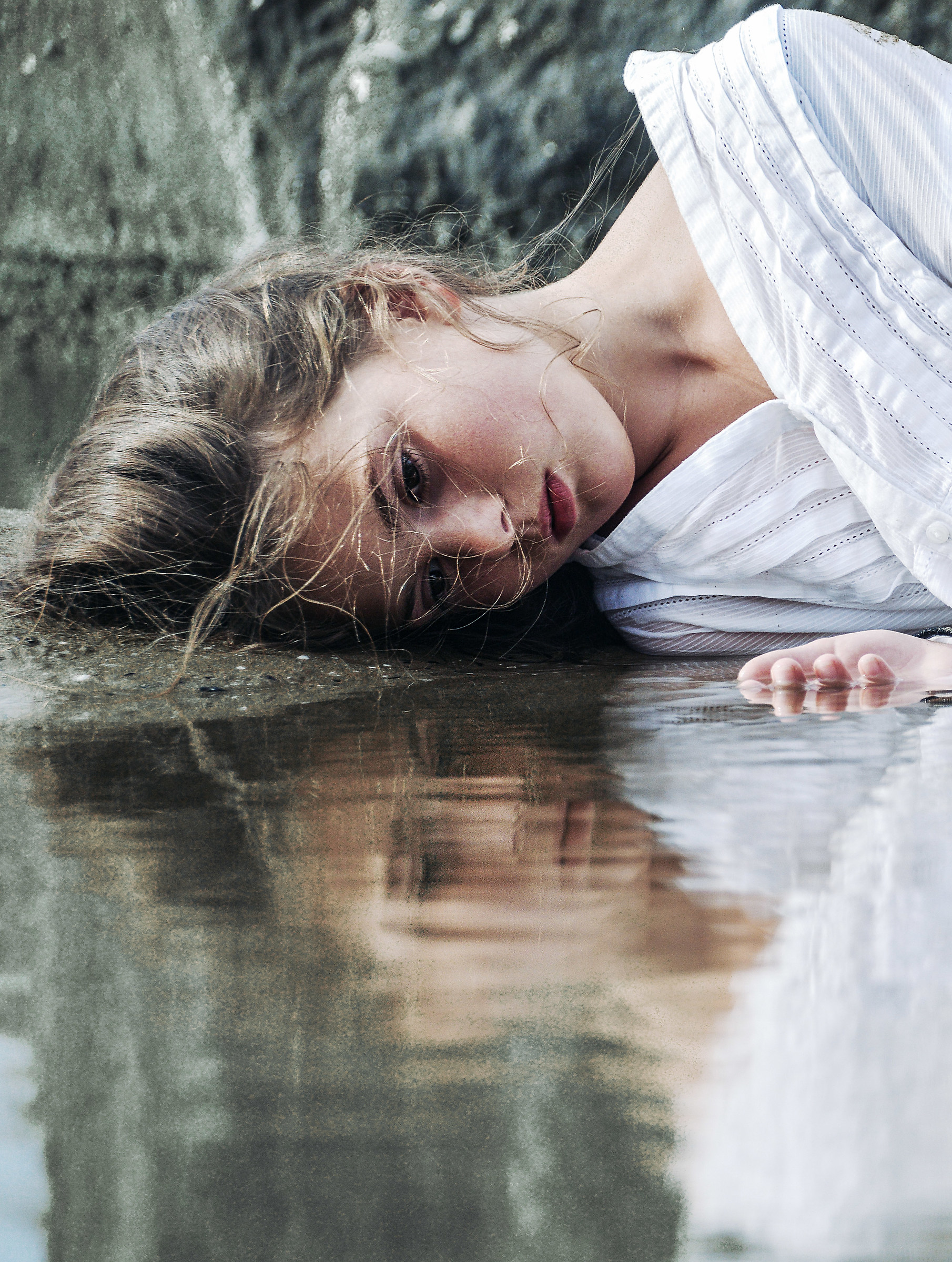 portrait of my sister at the sea