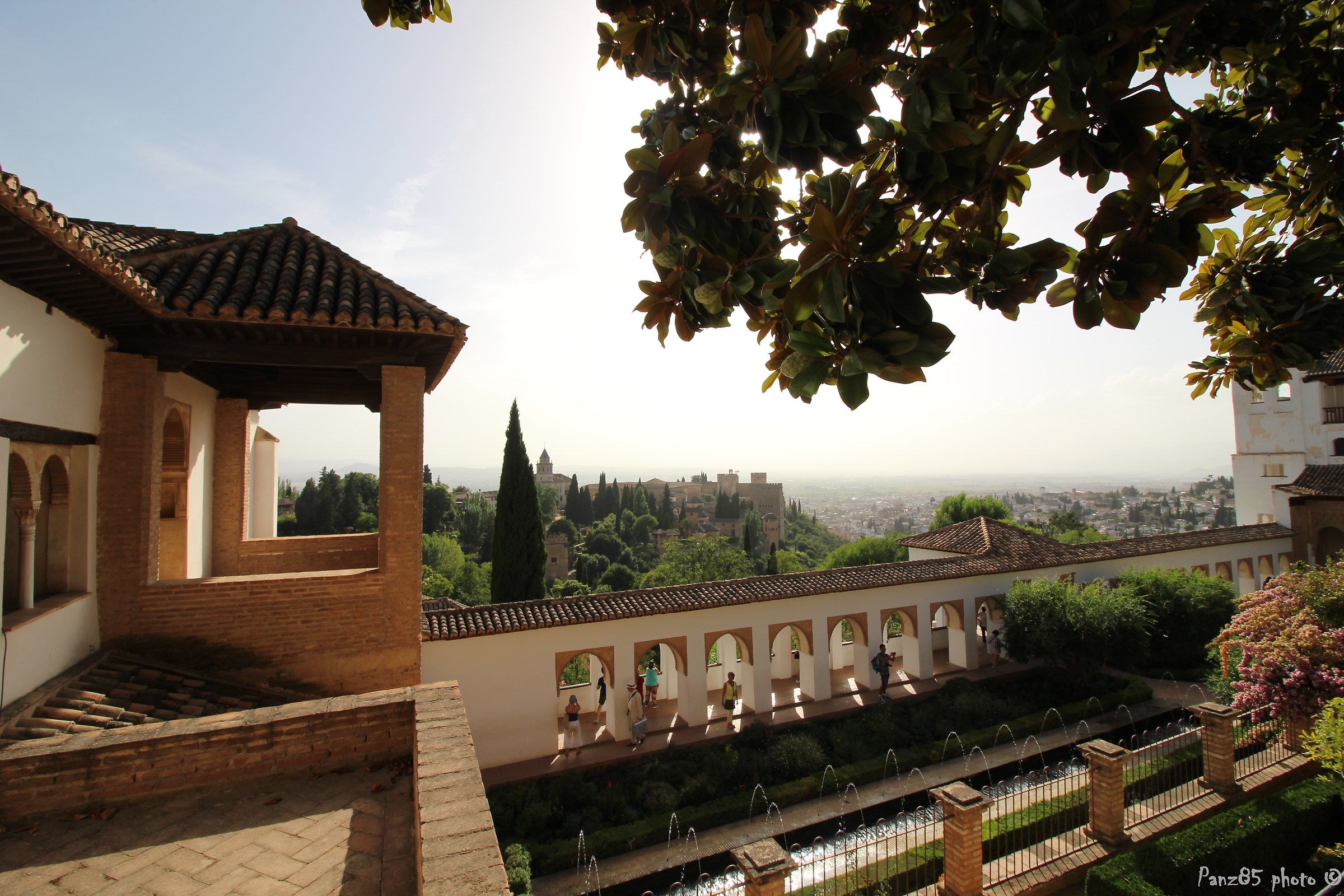 Generalife panorama sulla parte ovest dell'Alhambra