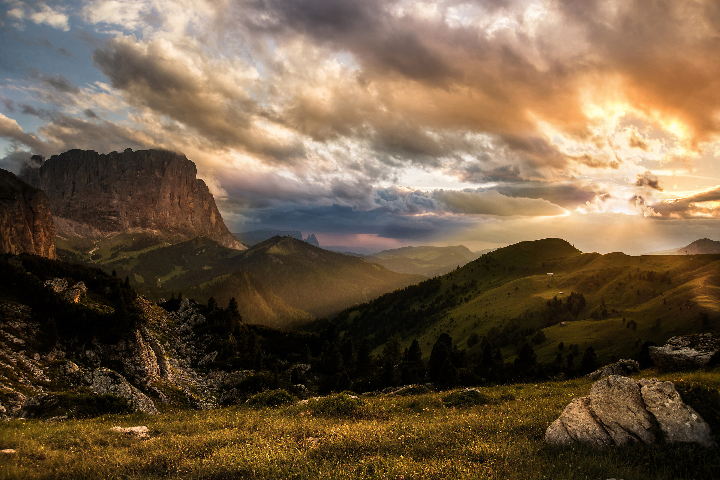Tramonto dal passo Gardena