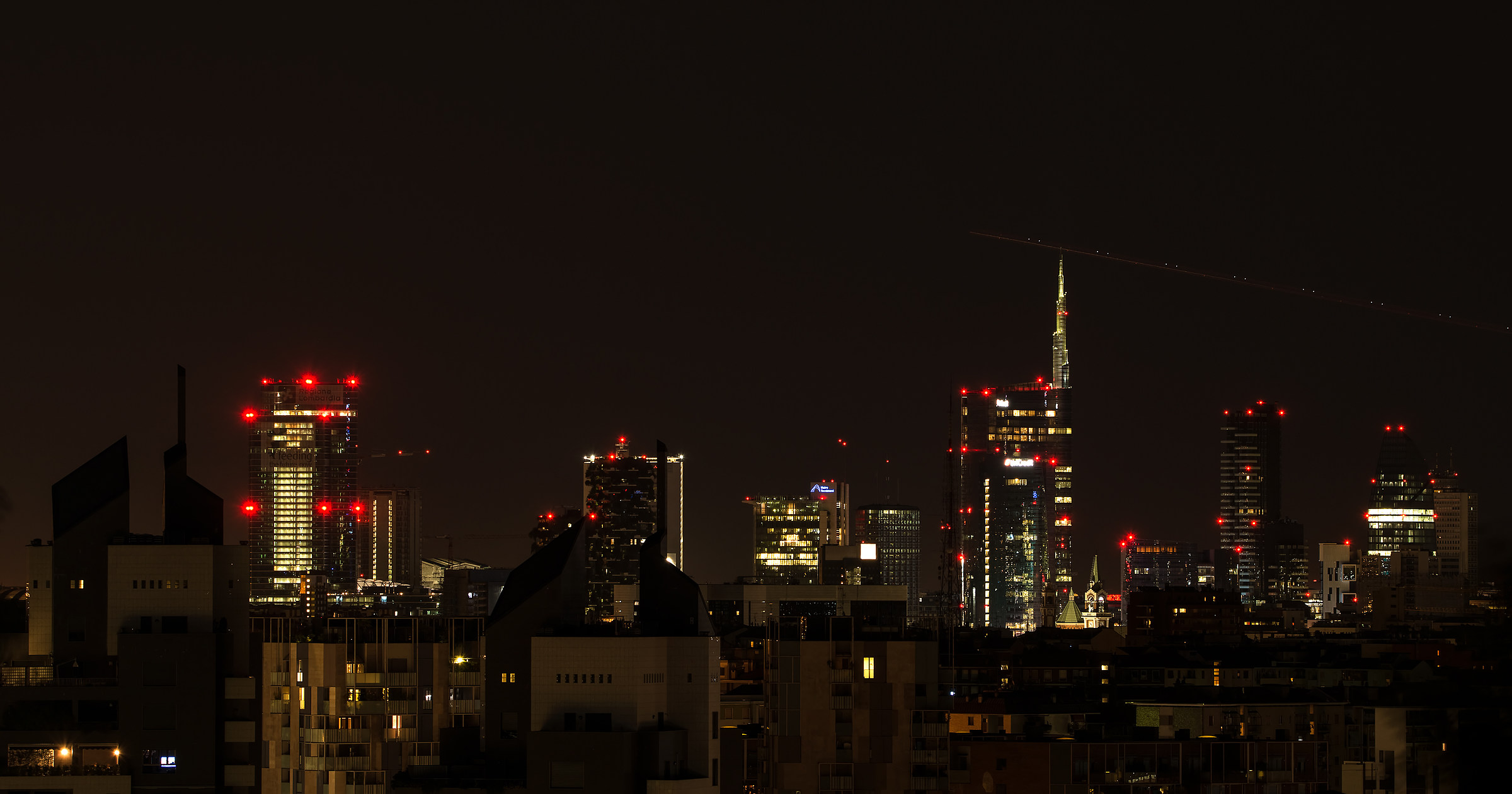 Night on Milanesi Skyscrapers