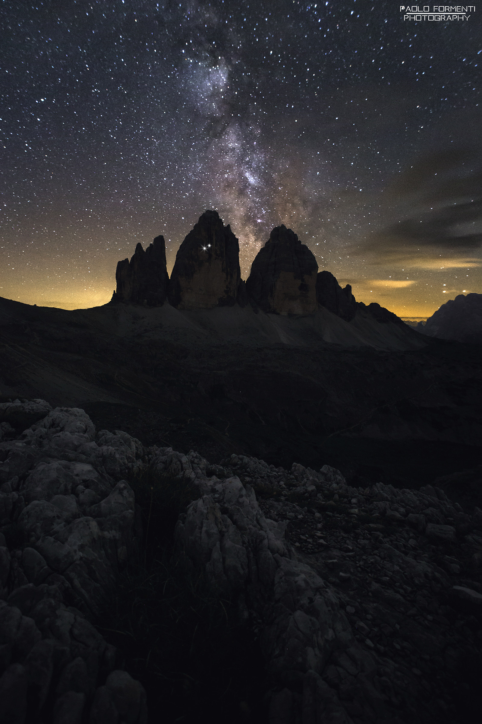 Climber under the Milkway