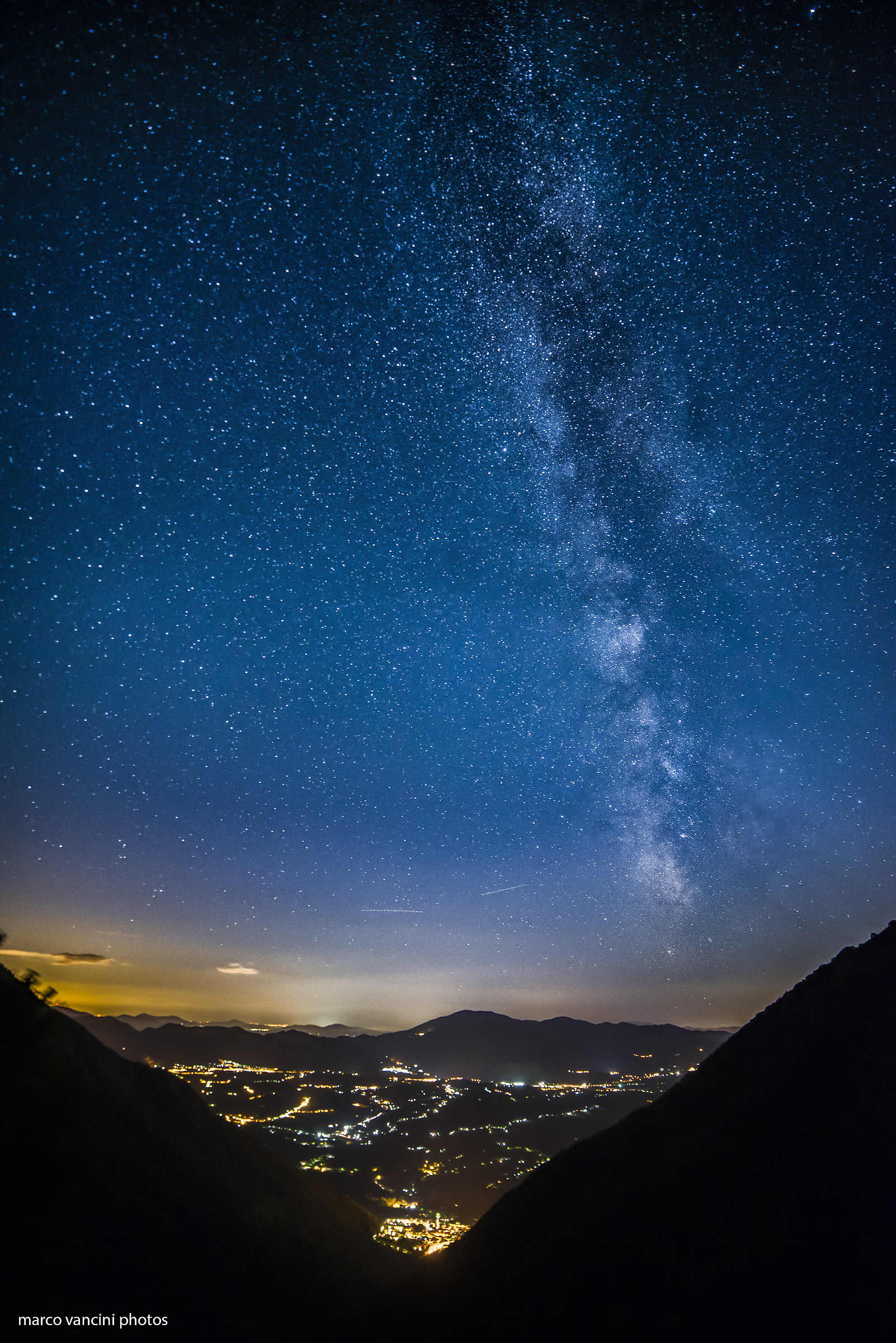 la via lattea sul paese