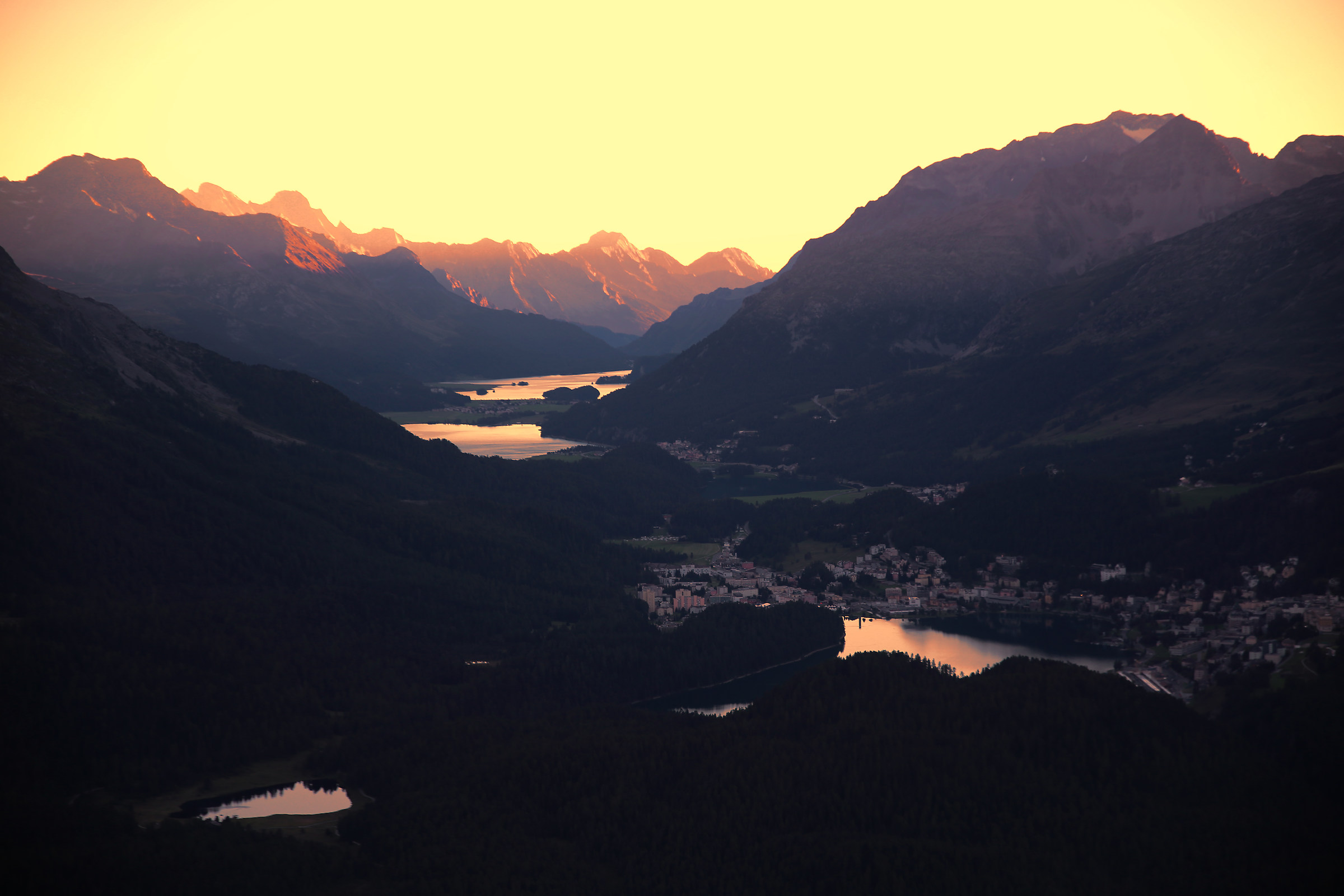 altopiano lacustre tra Maloja e St. Moritz
