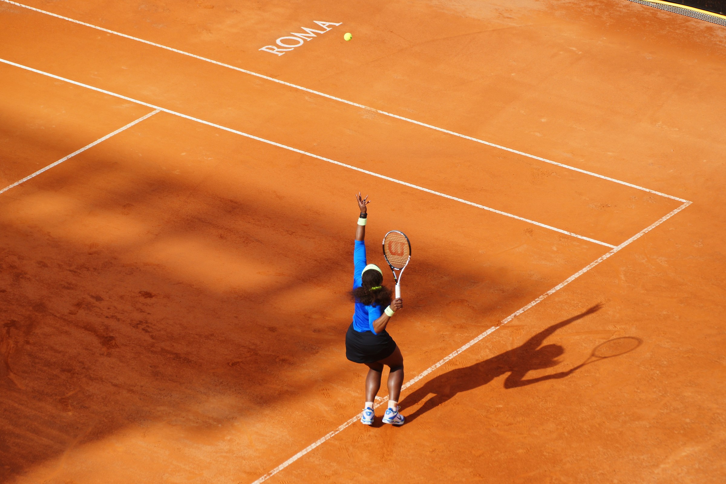 Serena Williams in battuta