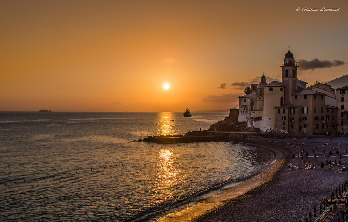 Camogli in golden dress