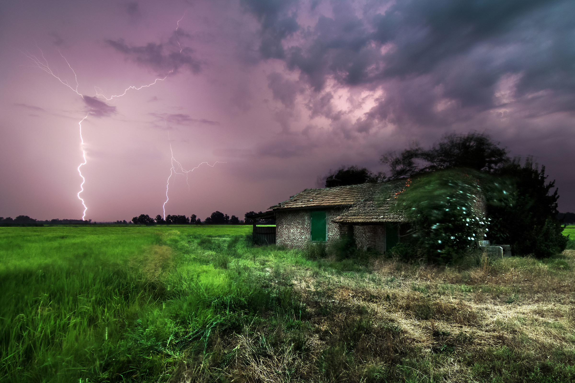 Fulmini in Lomellina