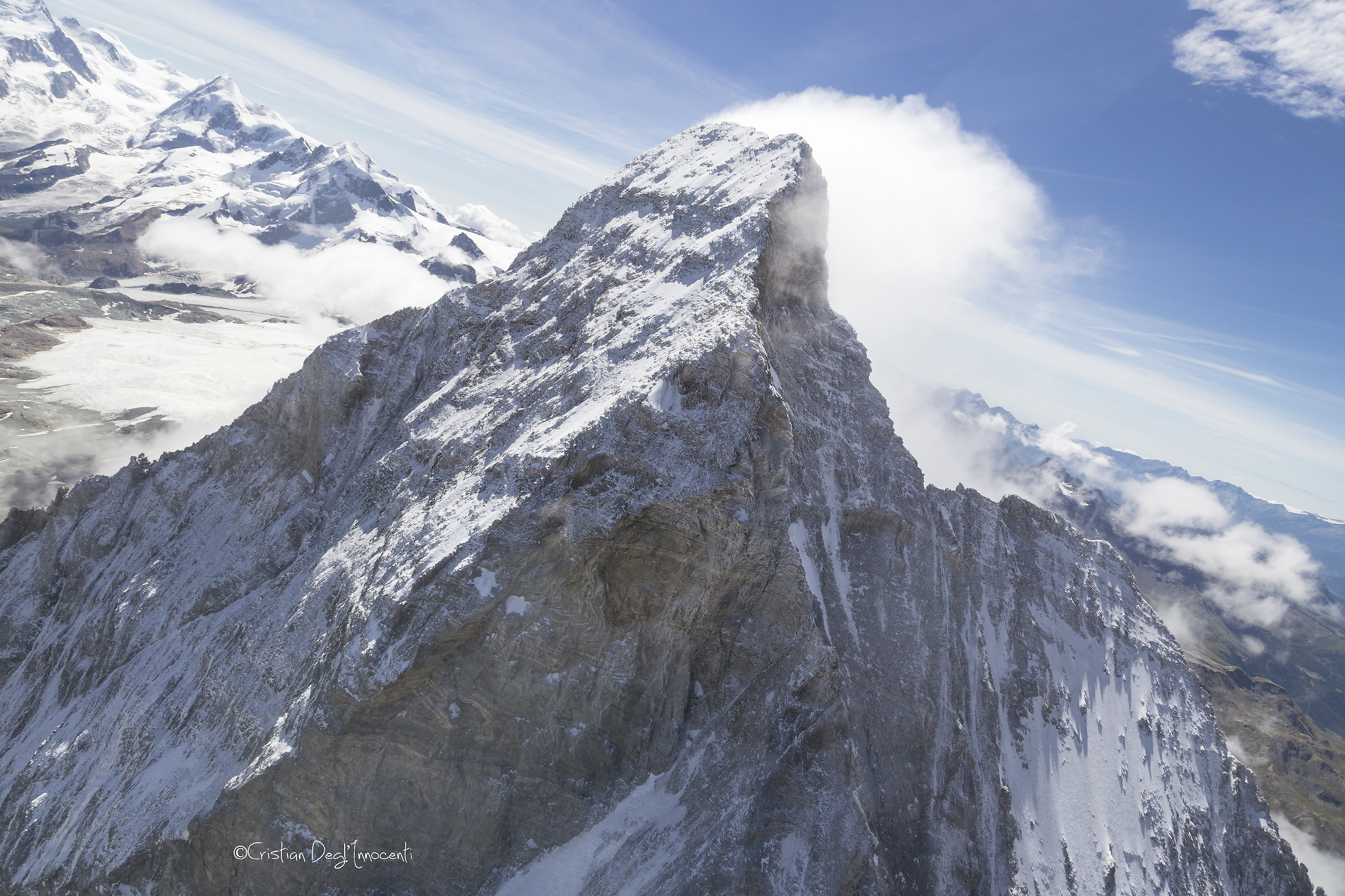 Against the Matterhorn and Monte Rosa chain on the Backgroun...