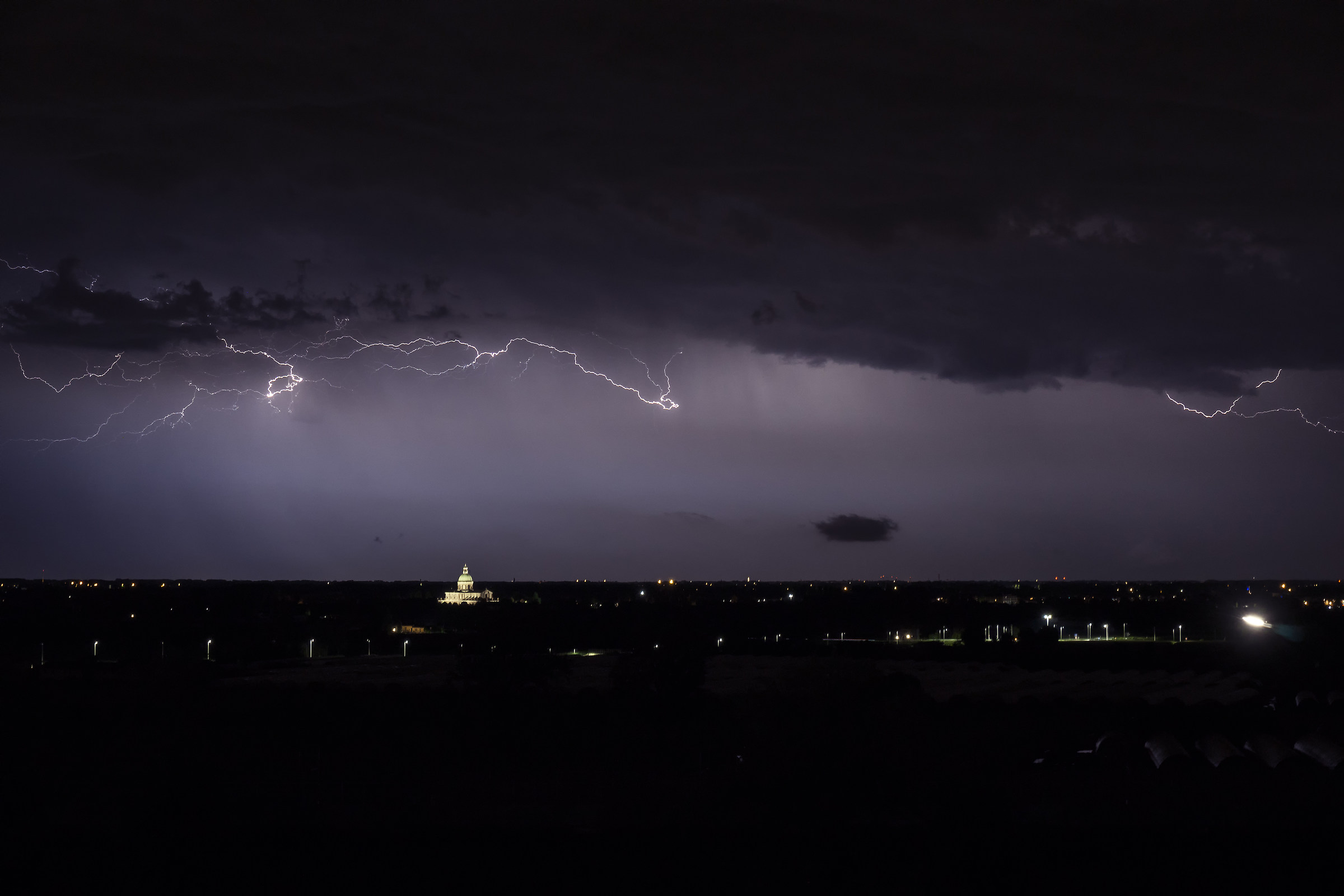 Fulmini sul Santuario di Caravaggio