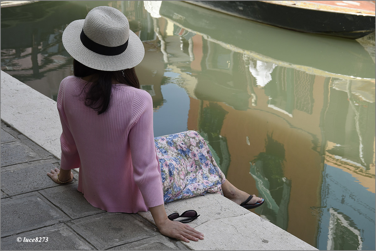 The lady in pink ...