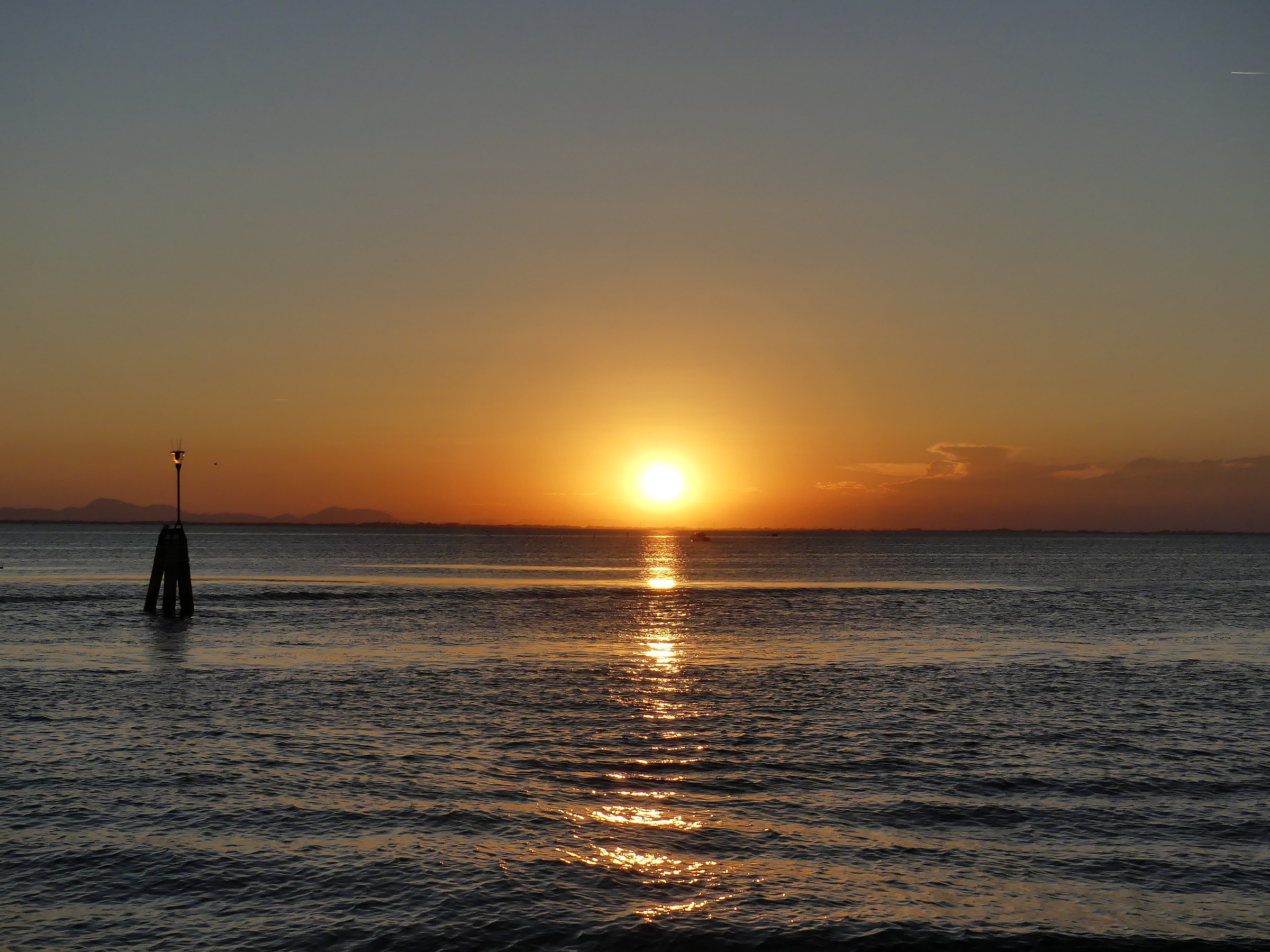 sunset in pellestrina