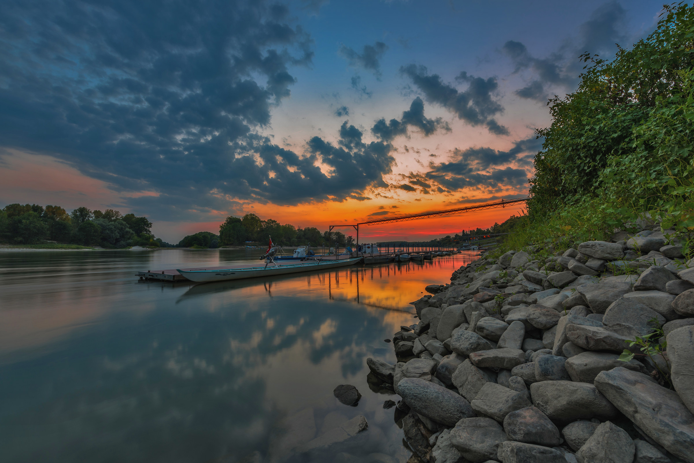 Dusk on the River Po - Cremona