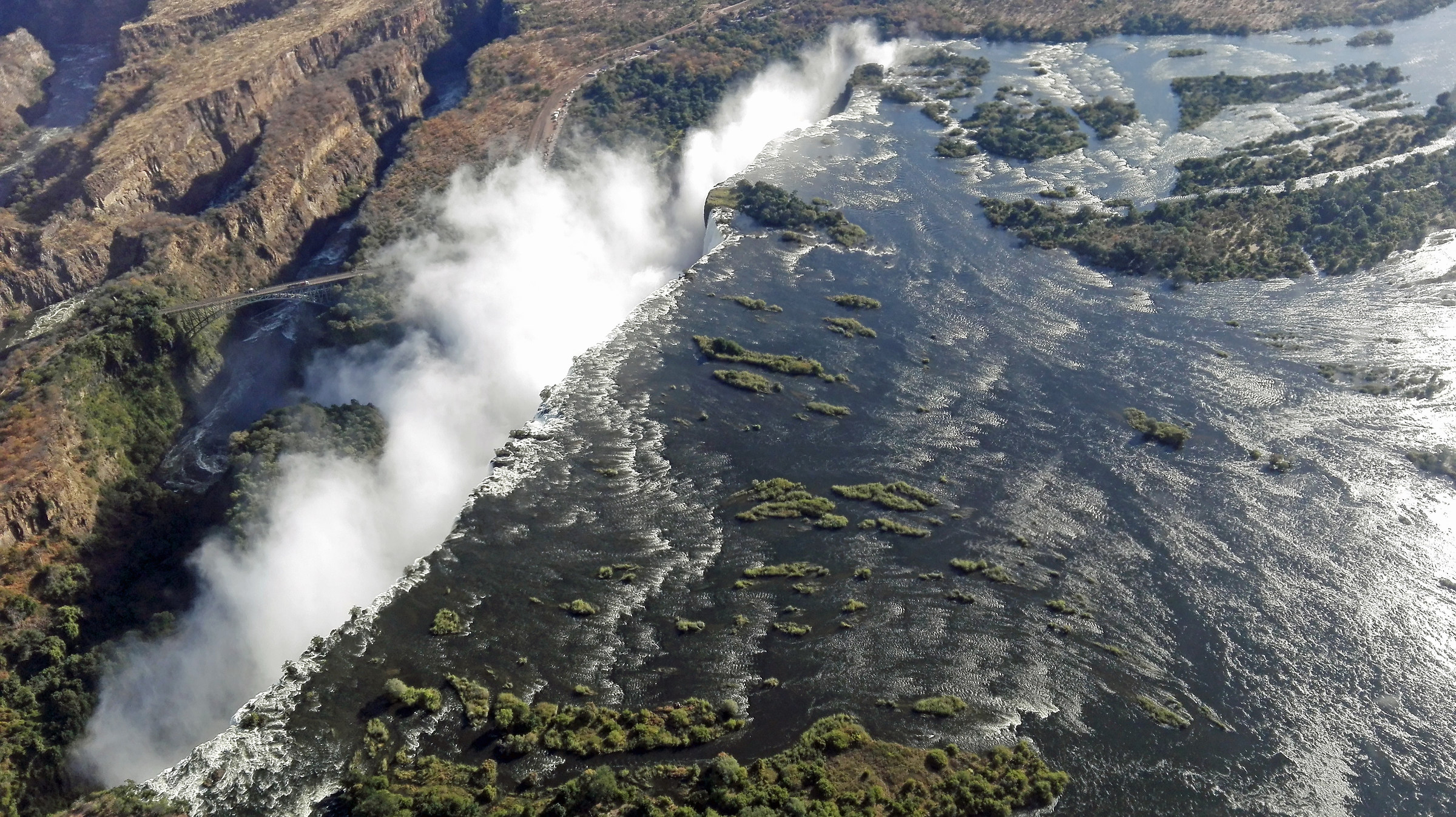 cascate Vittoria dall'elicottero