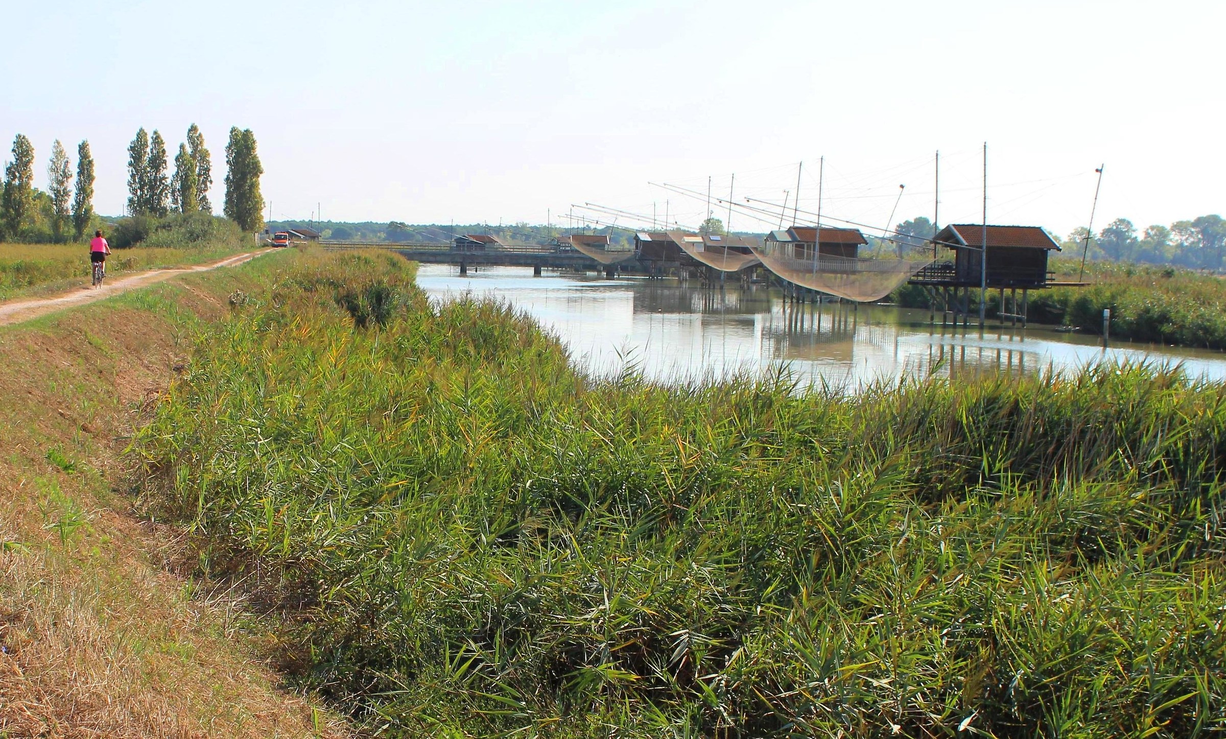 Huts at the mouth of Bevano