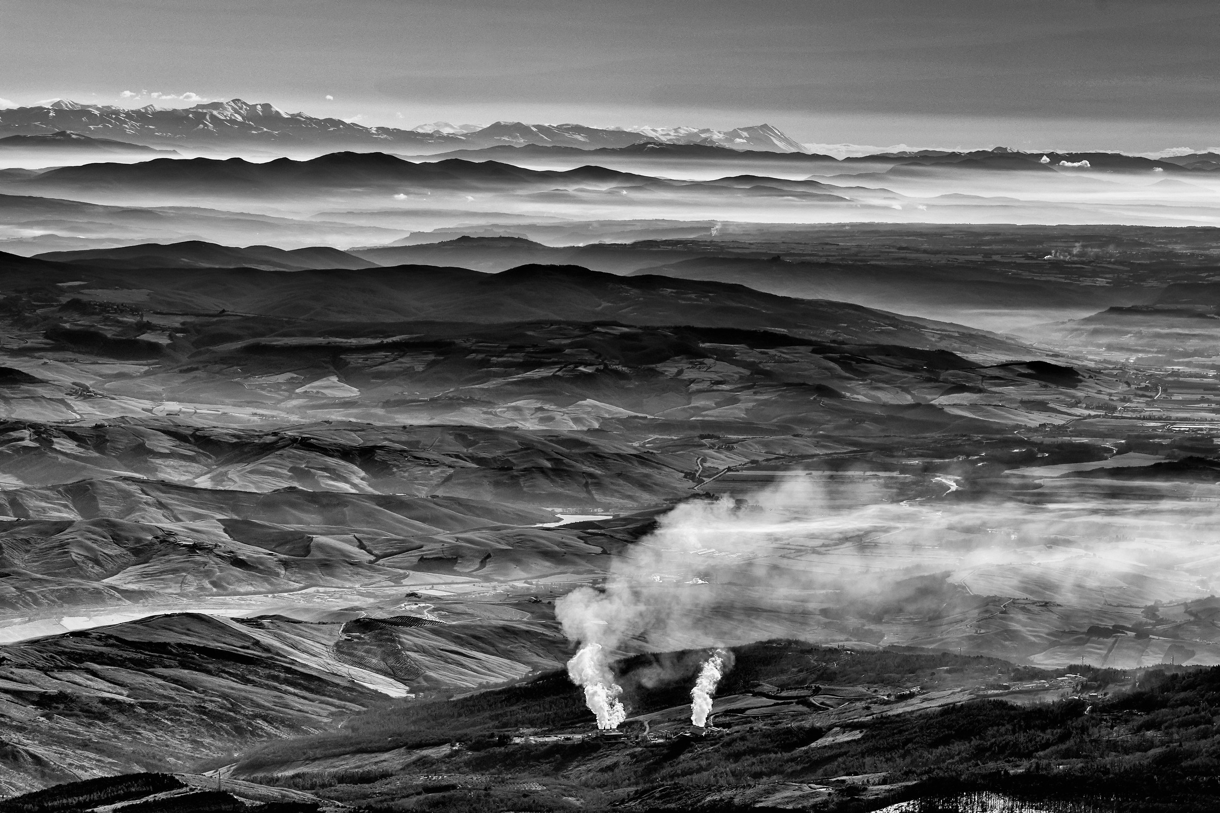paesaggio dal monte Amiata
