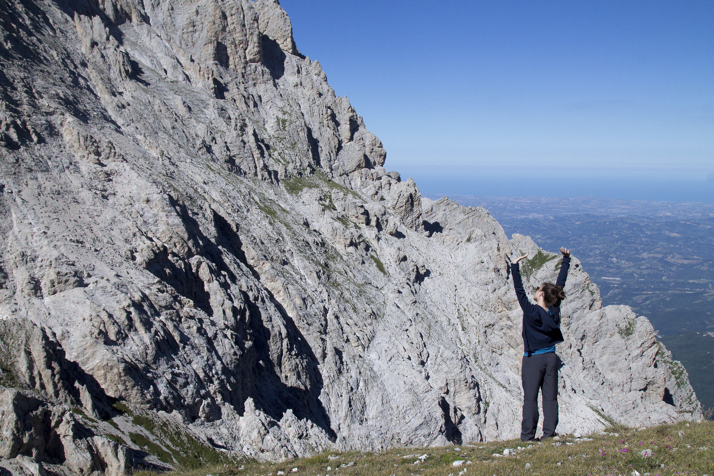 Petite below the Corno Grande