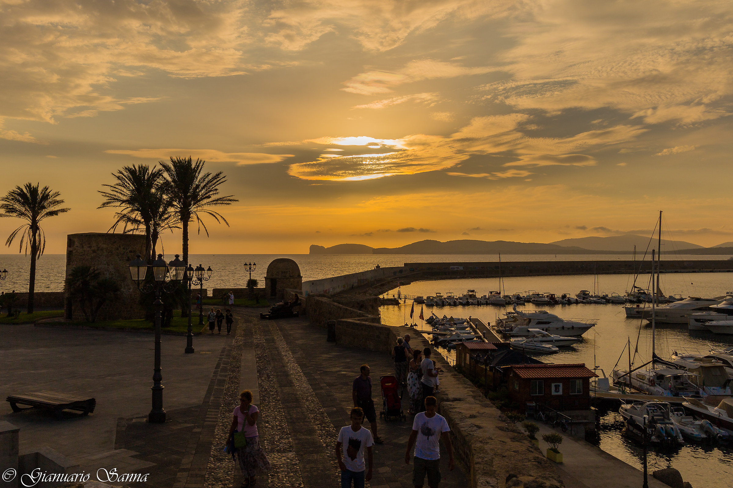 Alghero. On the Capo Caccia background.