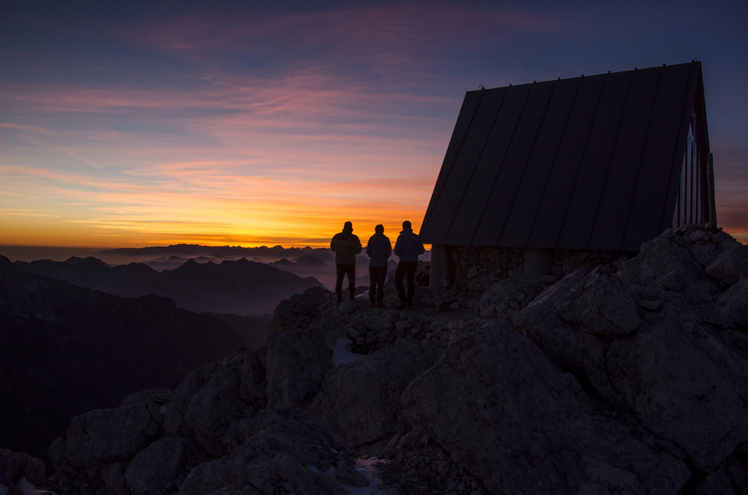 Tramonto Bivacco Luca Vuerich