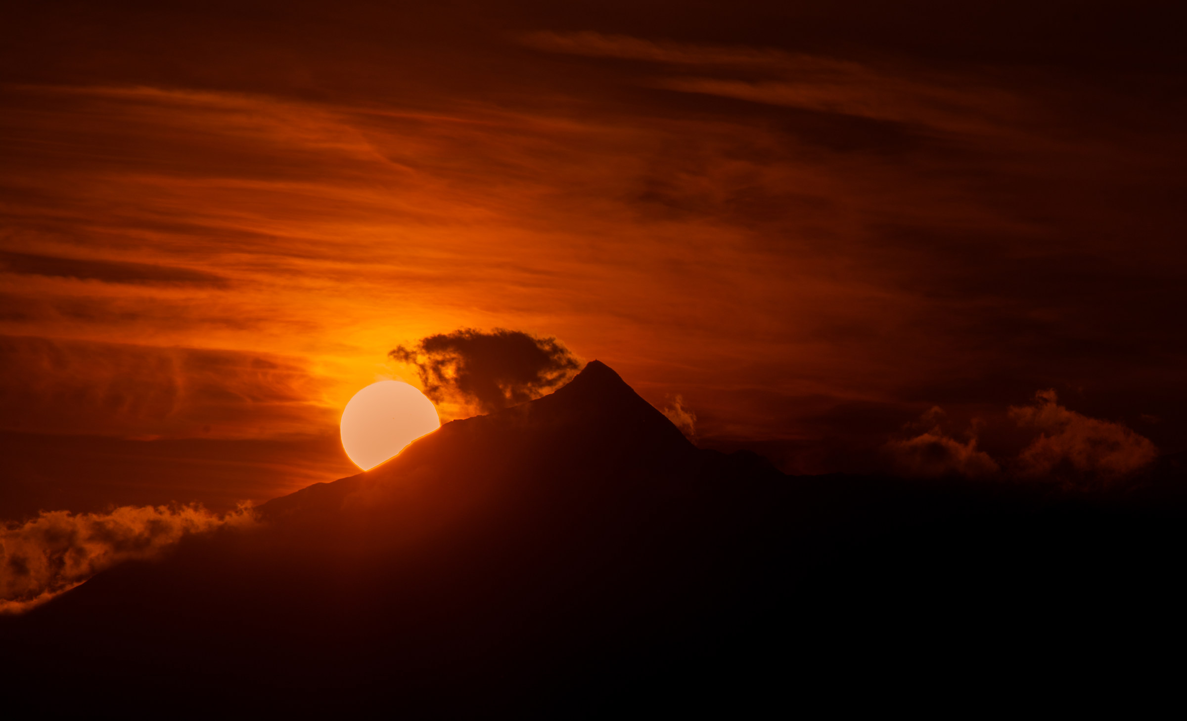 Tramonto infuocato sul Rocciamelone