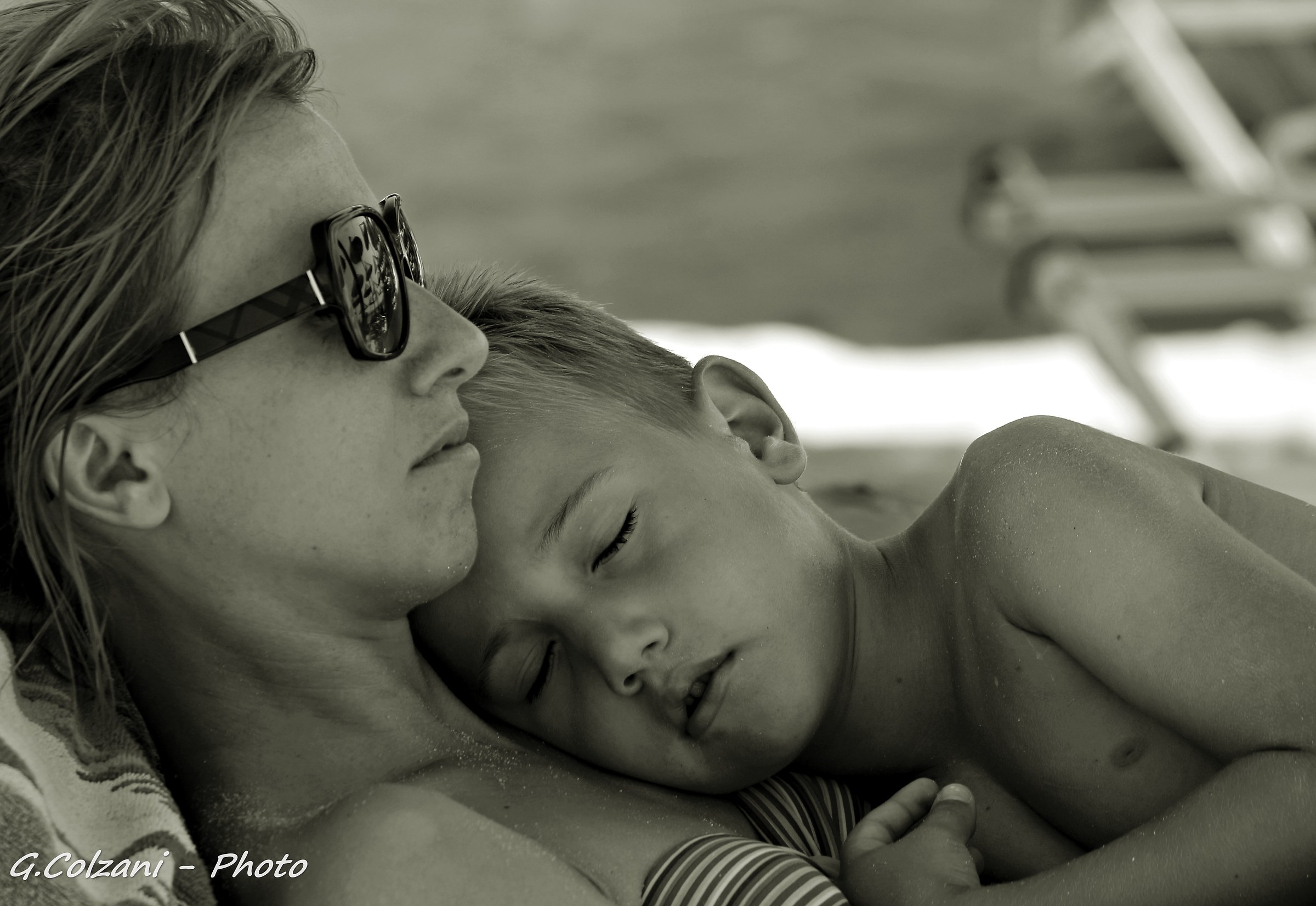 Siesta, under the umbrella