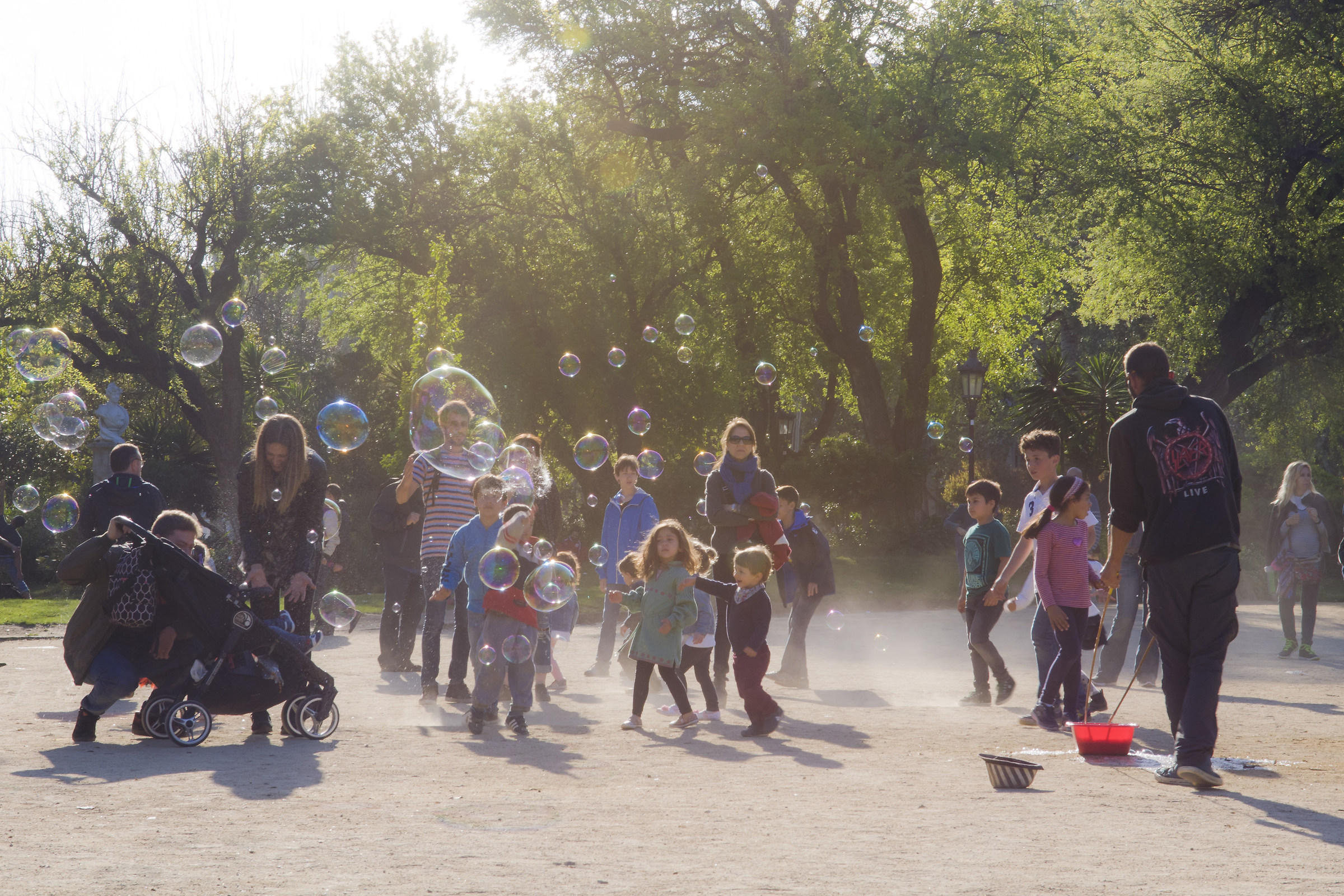 The man of the bubbles