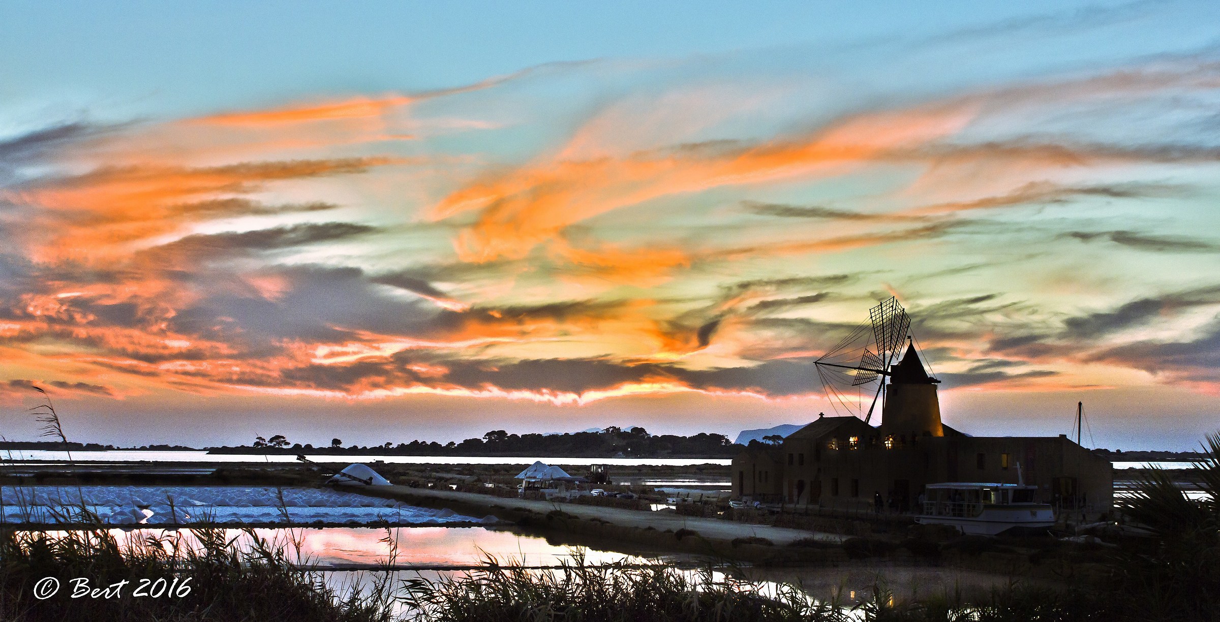 Sunset at Saline di Marsala