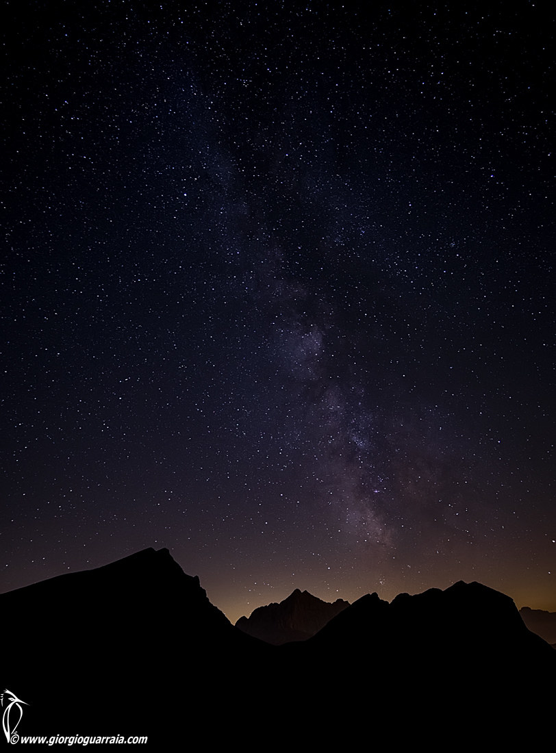 Milky way on the Dolomites