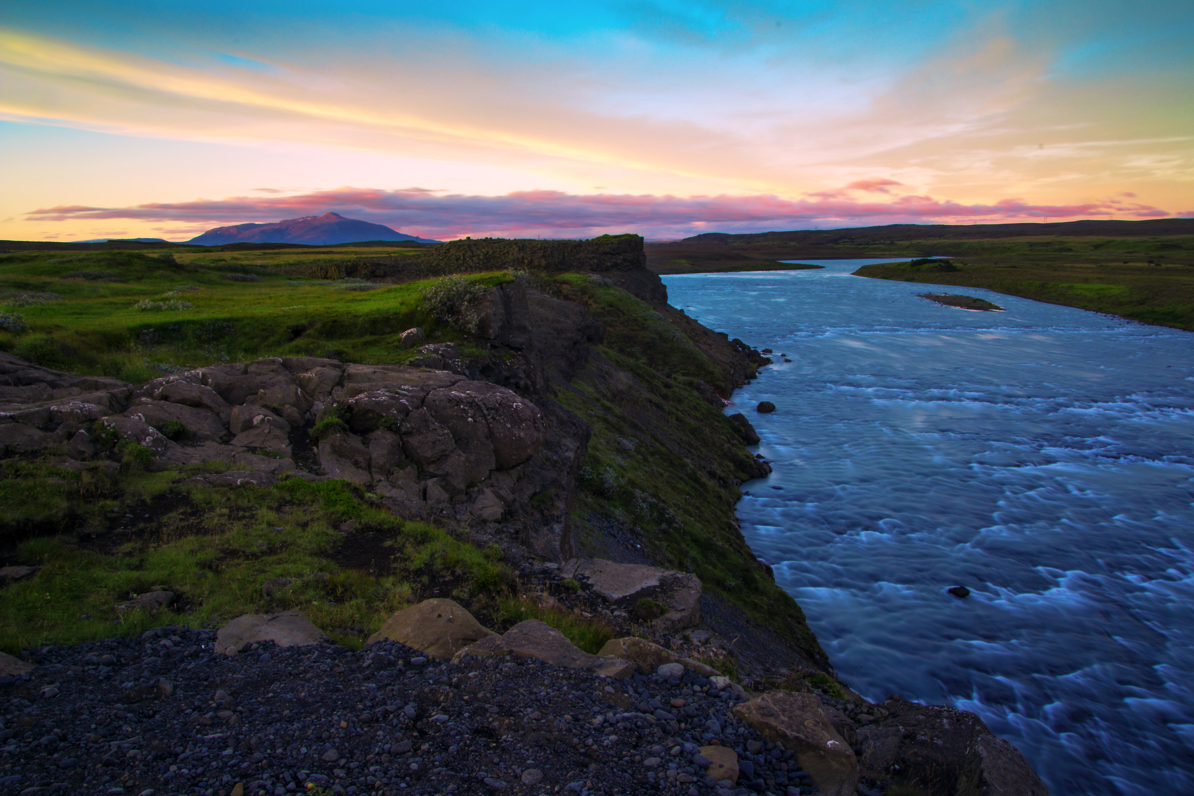 Gullfoss at sunset