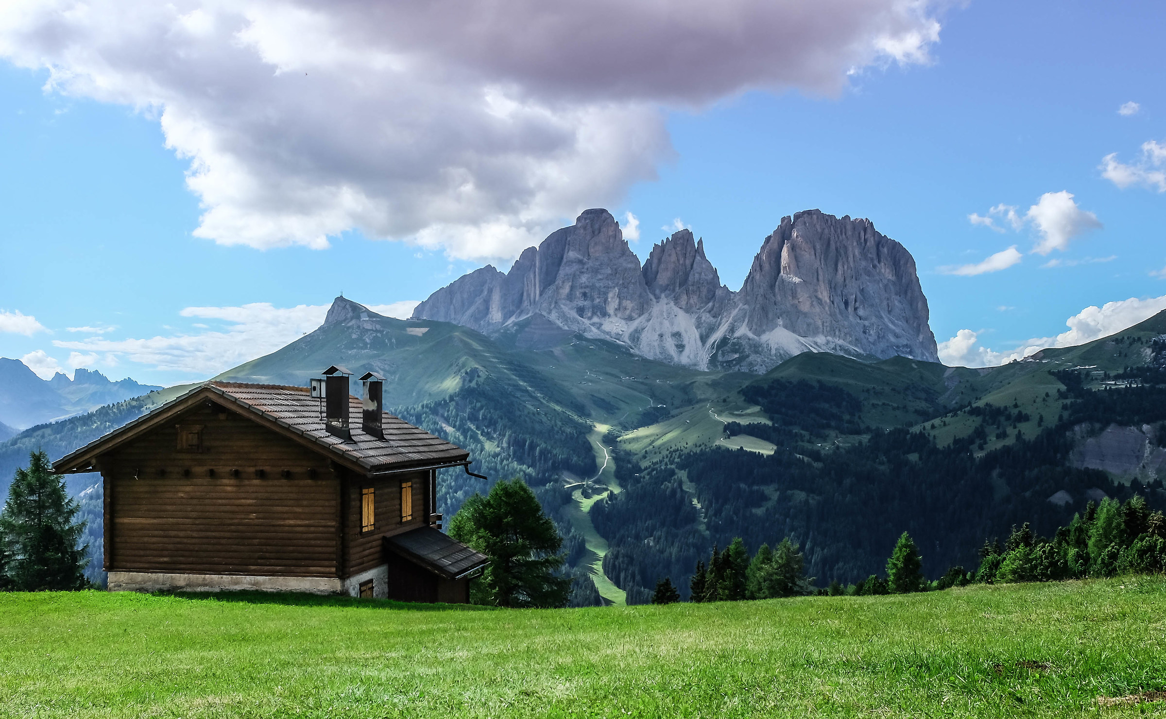 small house in the Dolomites