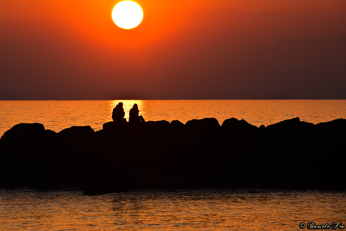 Ammirando il tramonto.
