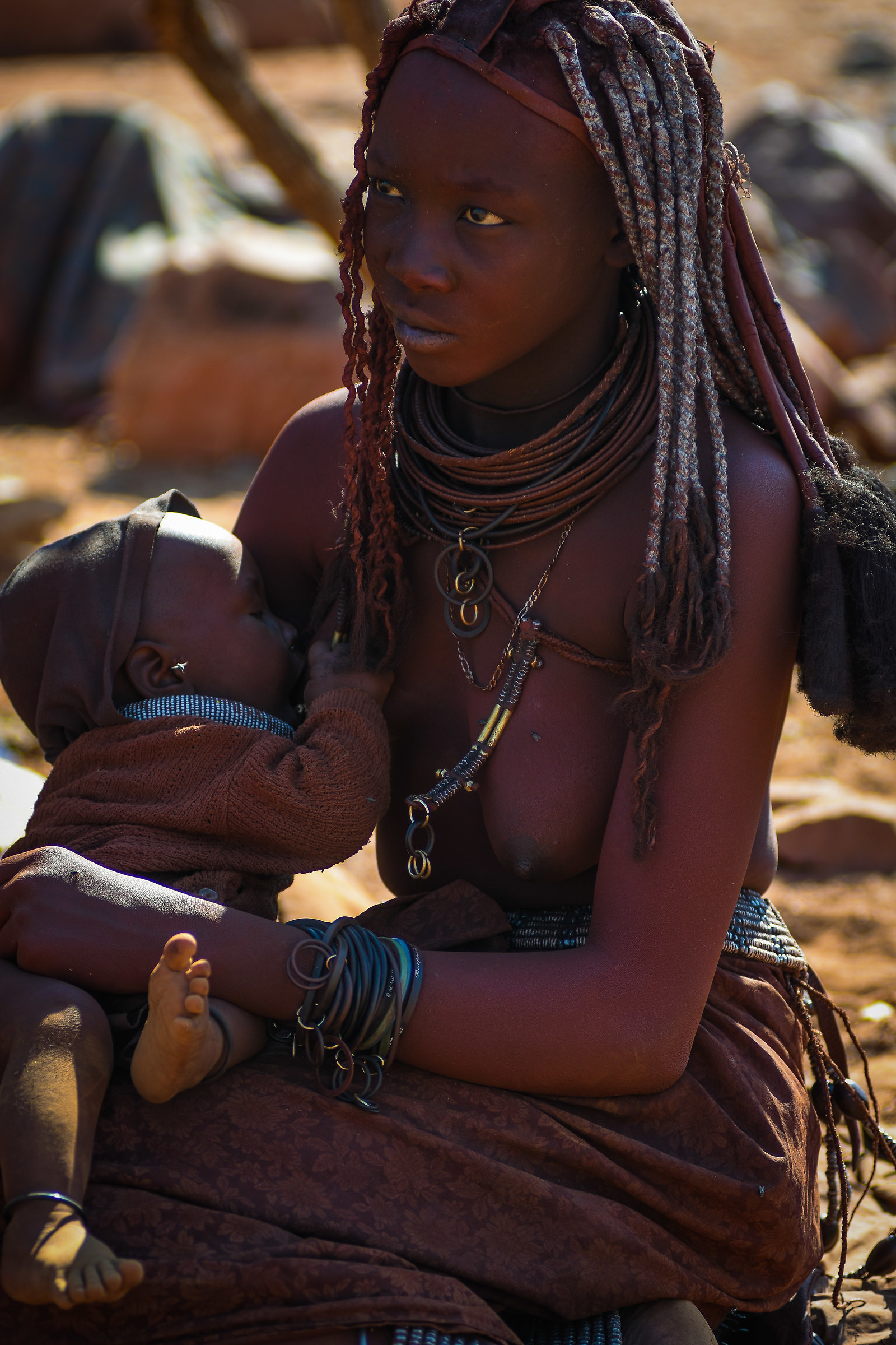 Himba with child